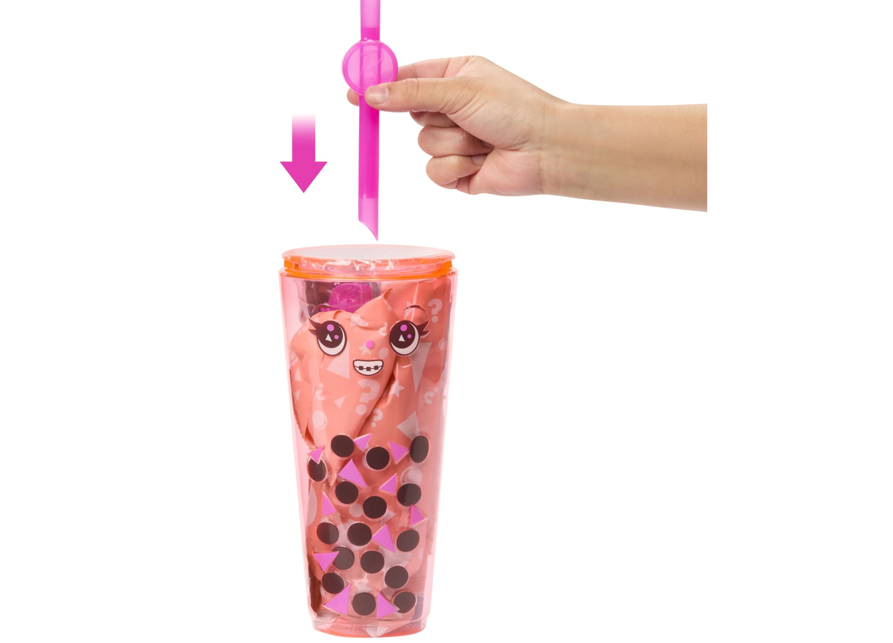 Barbie Pop Reveal Bubble - Mango Mochi Scented Tea Series with Accessories - Image 2