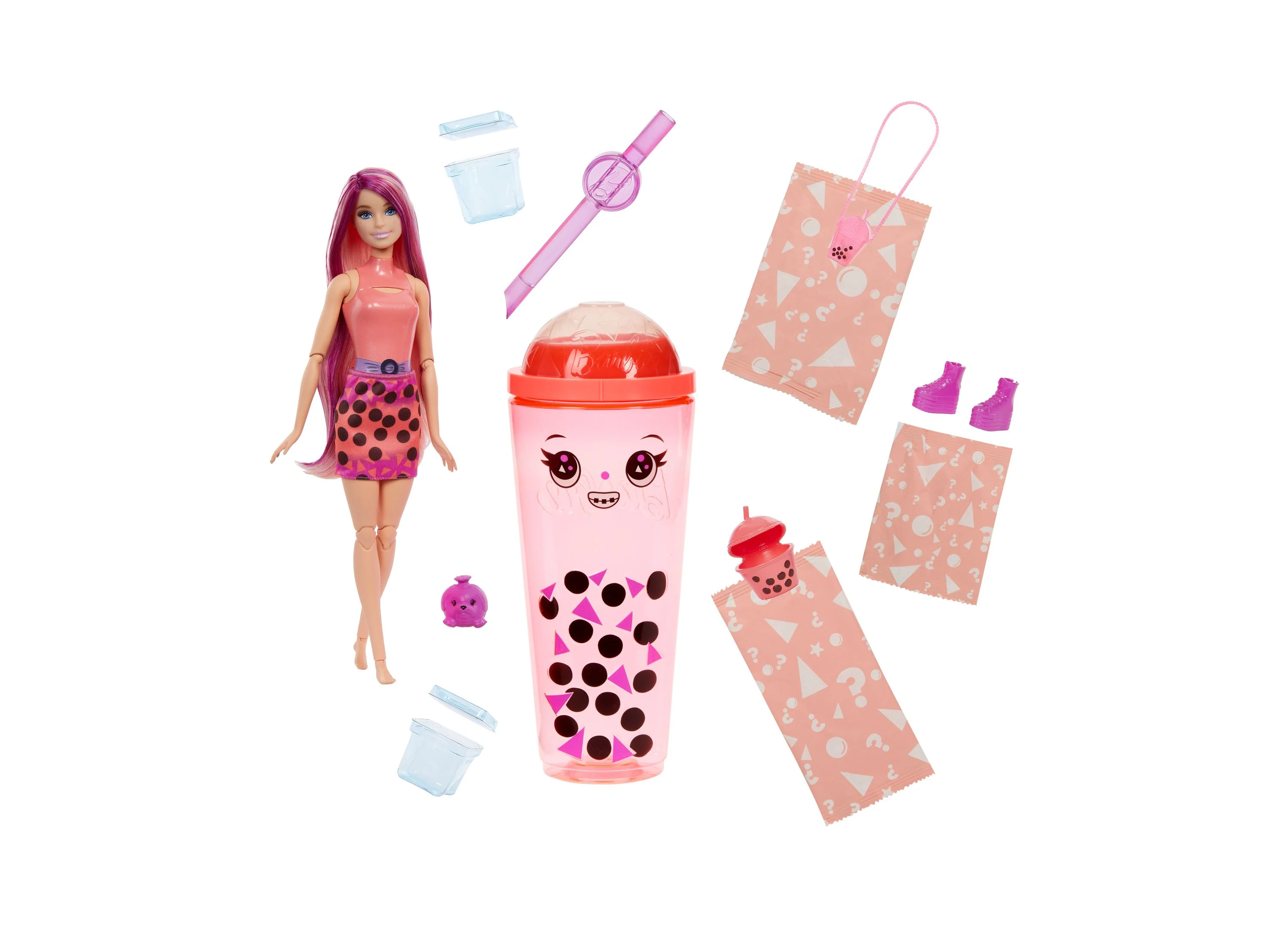 Barbie Pop Reveal Bubble - Mango Mochi Scented Tea Series with Accessories - Image 3