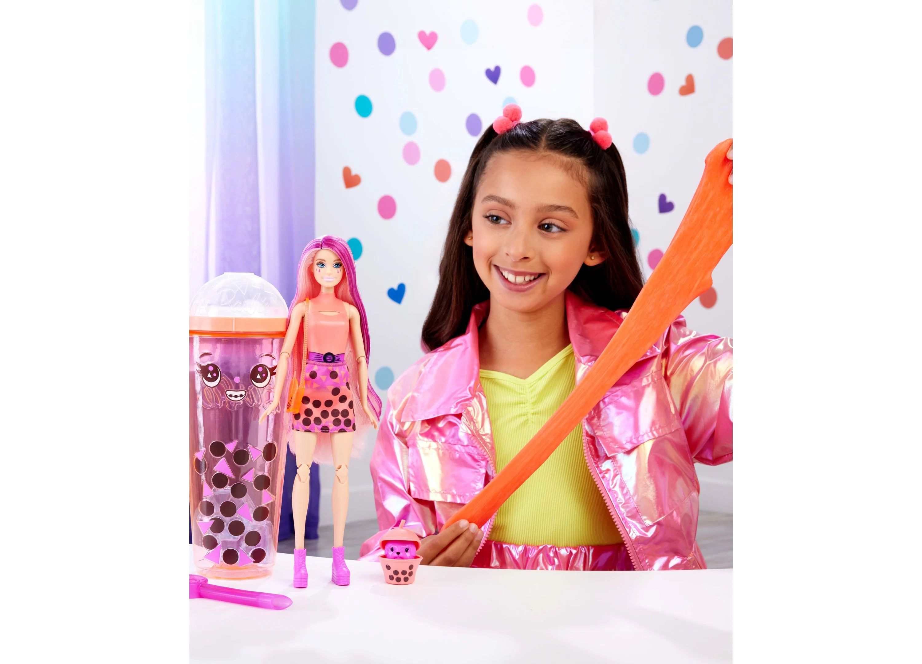Barbie Pop Reveal Bubble - Mango Mochi Scented Tea Series with Accessories - Image 6
