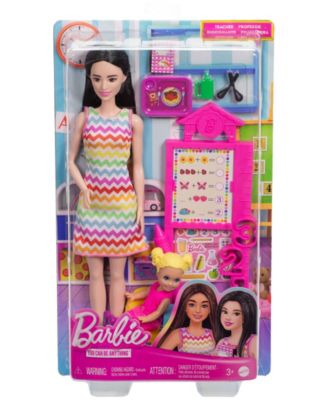 Barbie Teacher Doll Set with Blonde Fashion Doll, Toddler Student & Classroom Accessories - Image 4