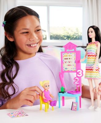 Barbie Teacher Doll Set with Blonde Fashion Doll, Toddler Student & Classroom Accessories - Image 5