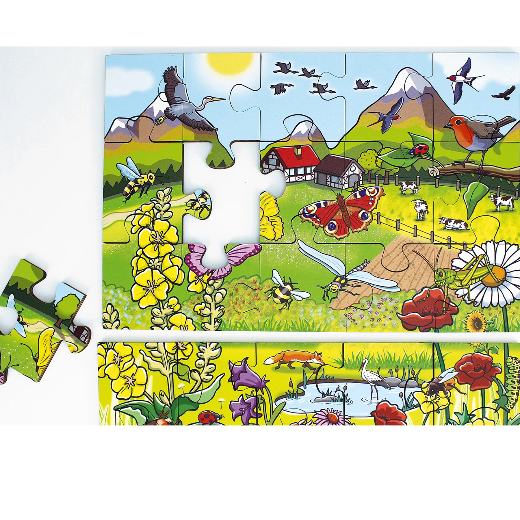 Beleduc Flower Meadow 45-Piece Wooden Floor Puzzle - Image 5