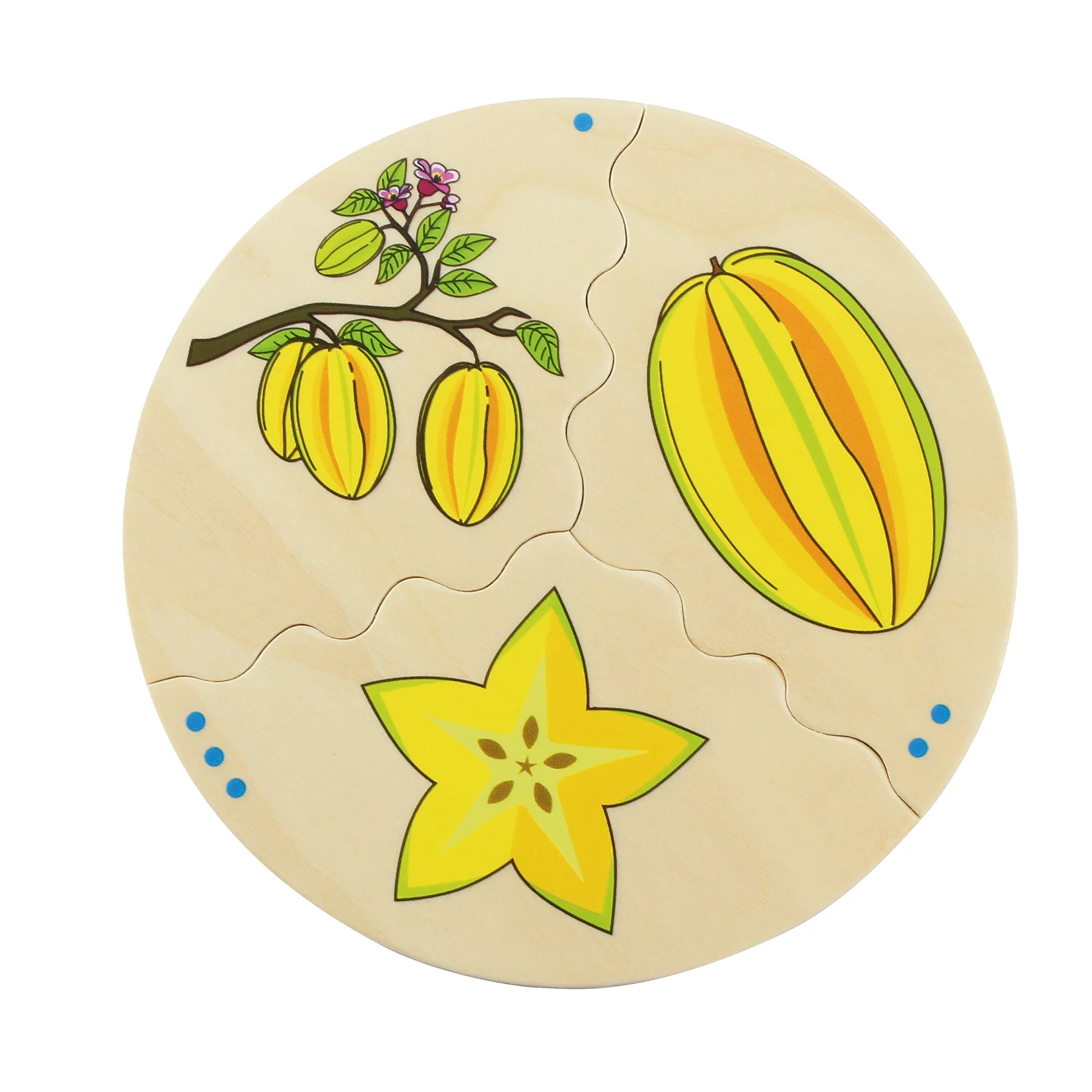 Beleduc Nawito 30-Piece Fruits Development Wooden Puzzle - Image 2