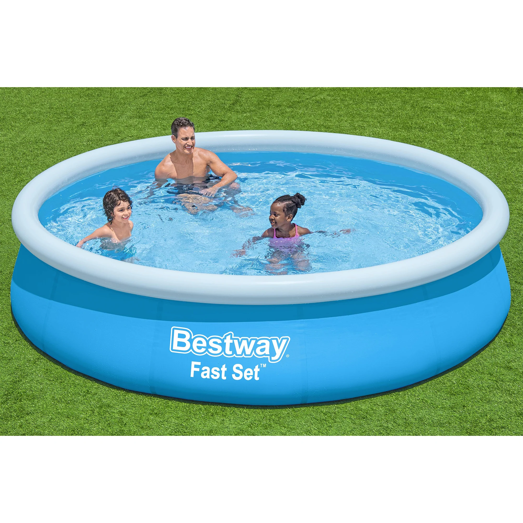 Bestway Fast Set Inflatable Pool - 12' x 30" Family Fun Blue Edition - Image 2
