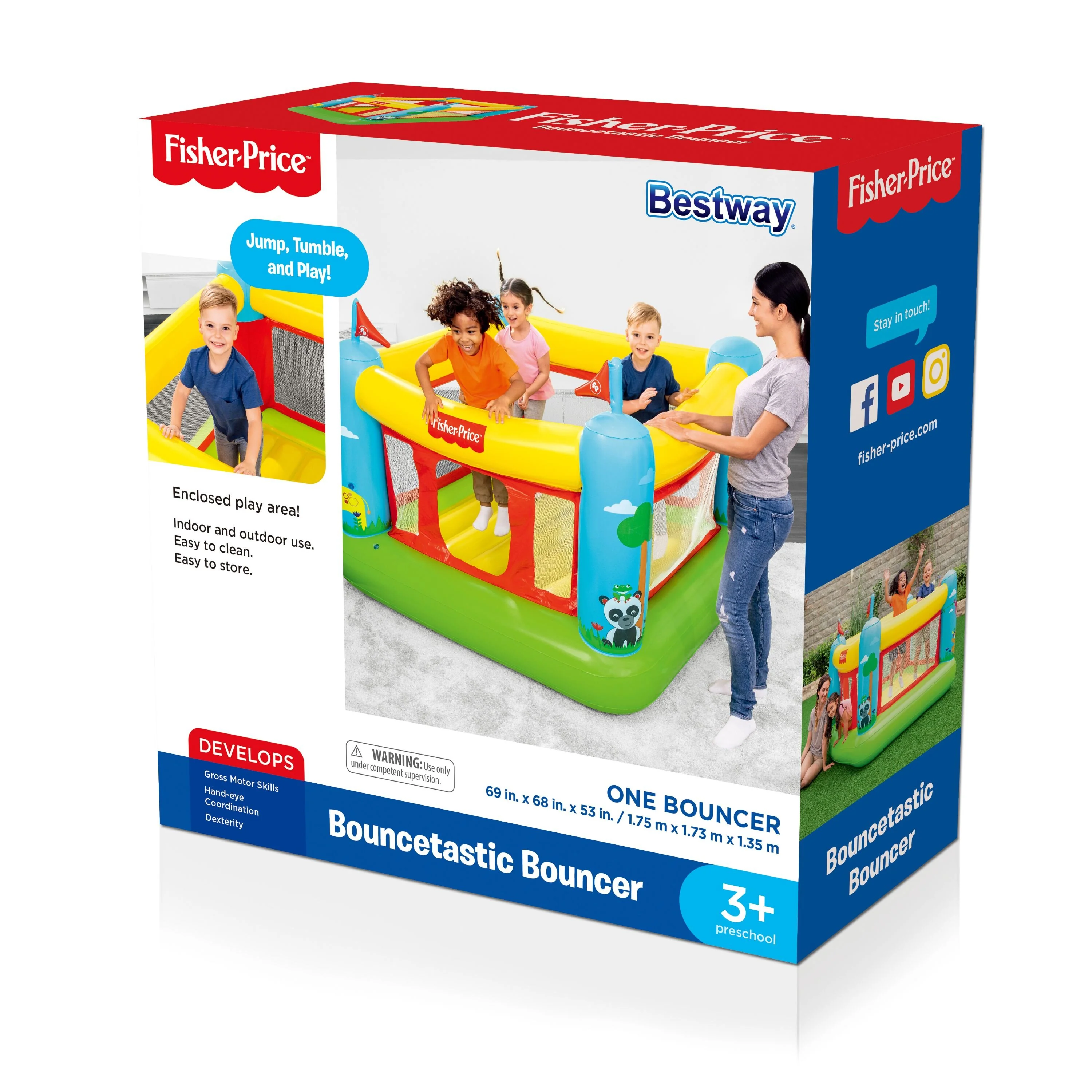 Bestway Fisher-Price Bouncetastic Multicolor Bounce House - Image 2