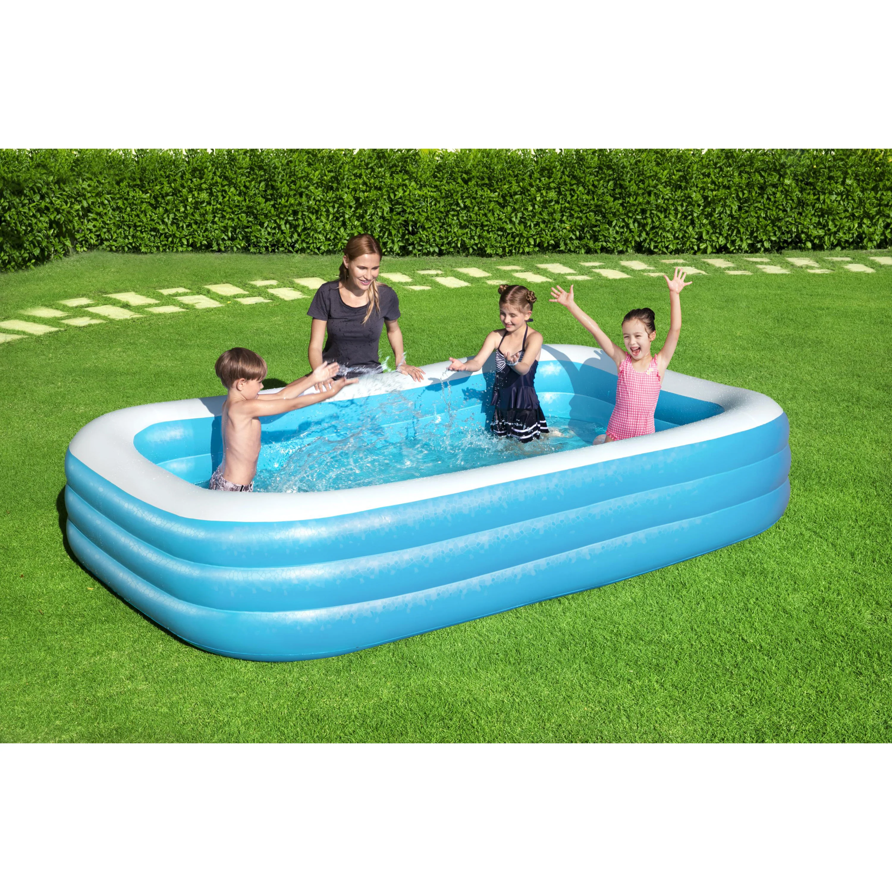 Bestway H2OGO! Rectangular 10' Inflatable Family Pool - Blue - Image 2