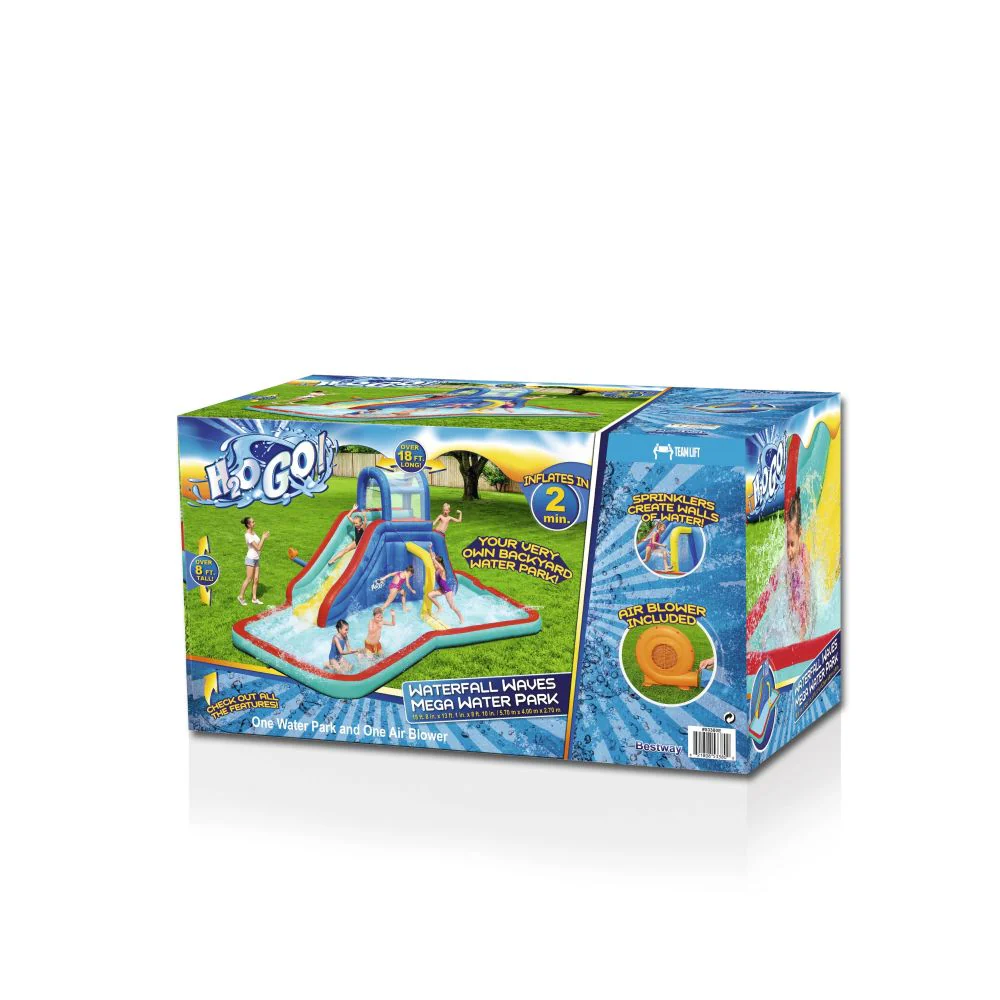 Bestway H2OGO! Waterfall Waves Mega Inflatable Water Park with Slide and Pool - Image 3
