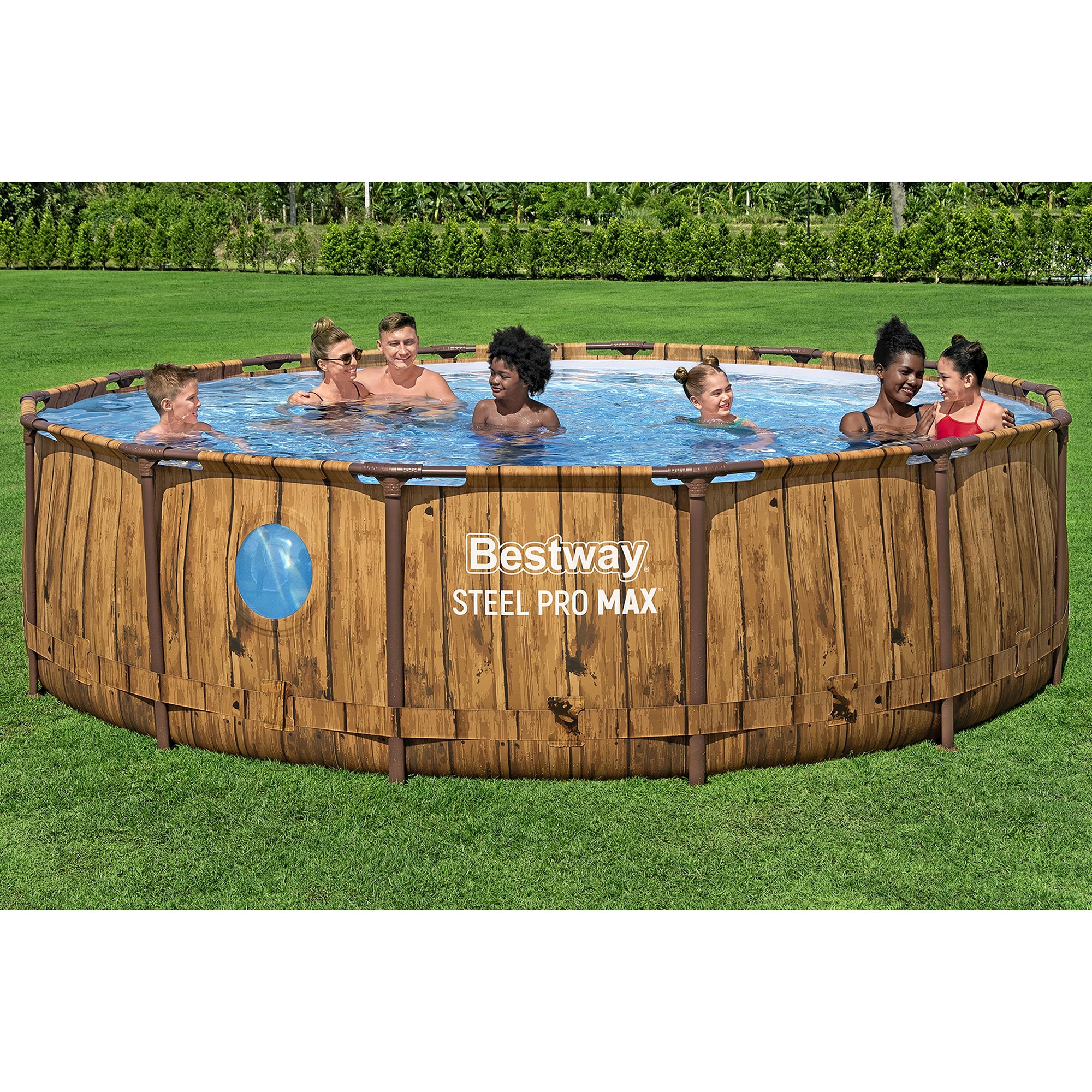 Bestway Steel Pro MAX Splashview Round Swimming Pool Set - 14' x 42" - Image 2