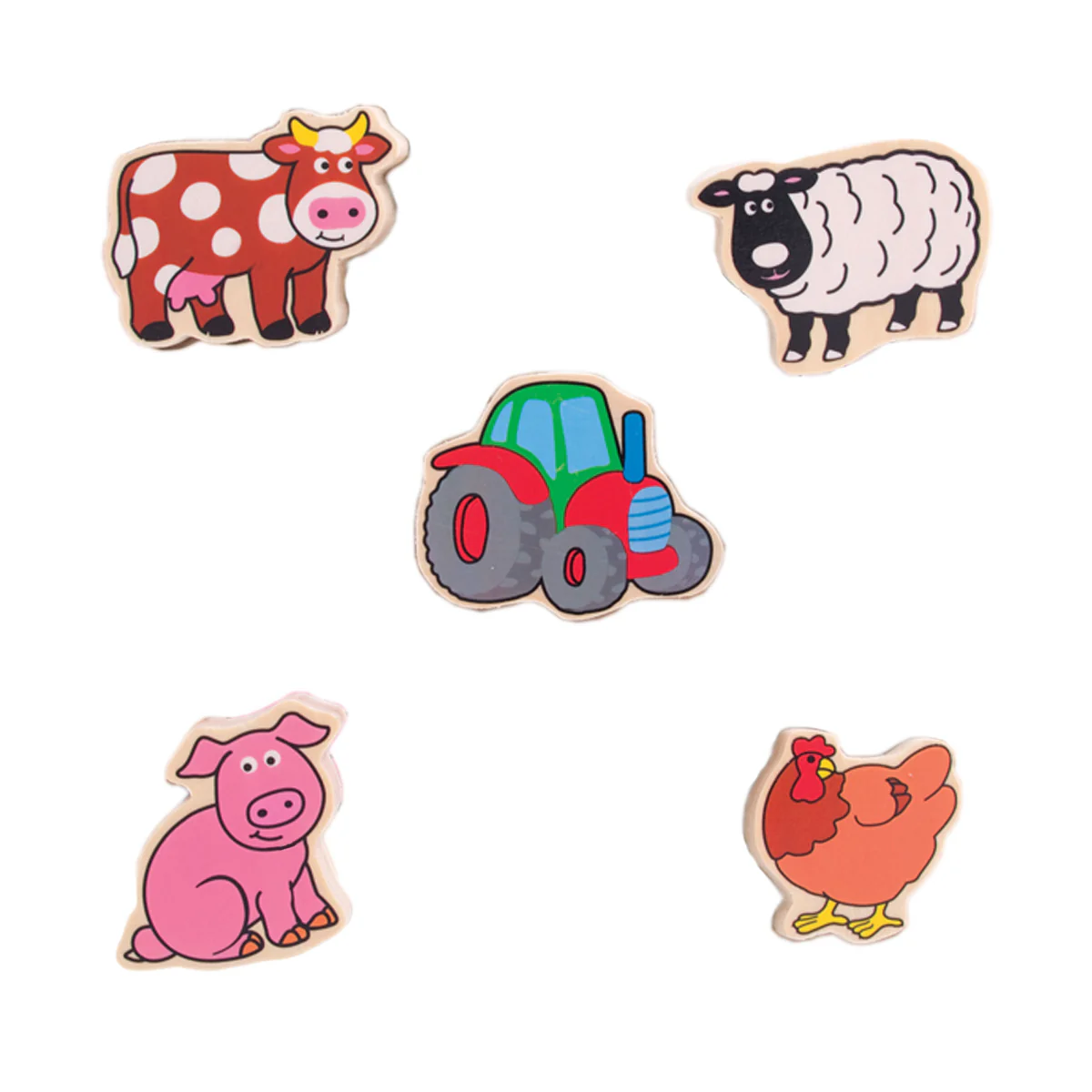 Bigjigs Toys Chunky Lift & Match Farm Puzzle - Image 3