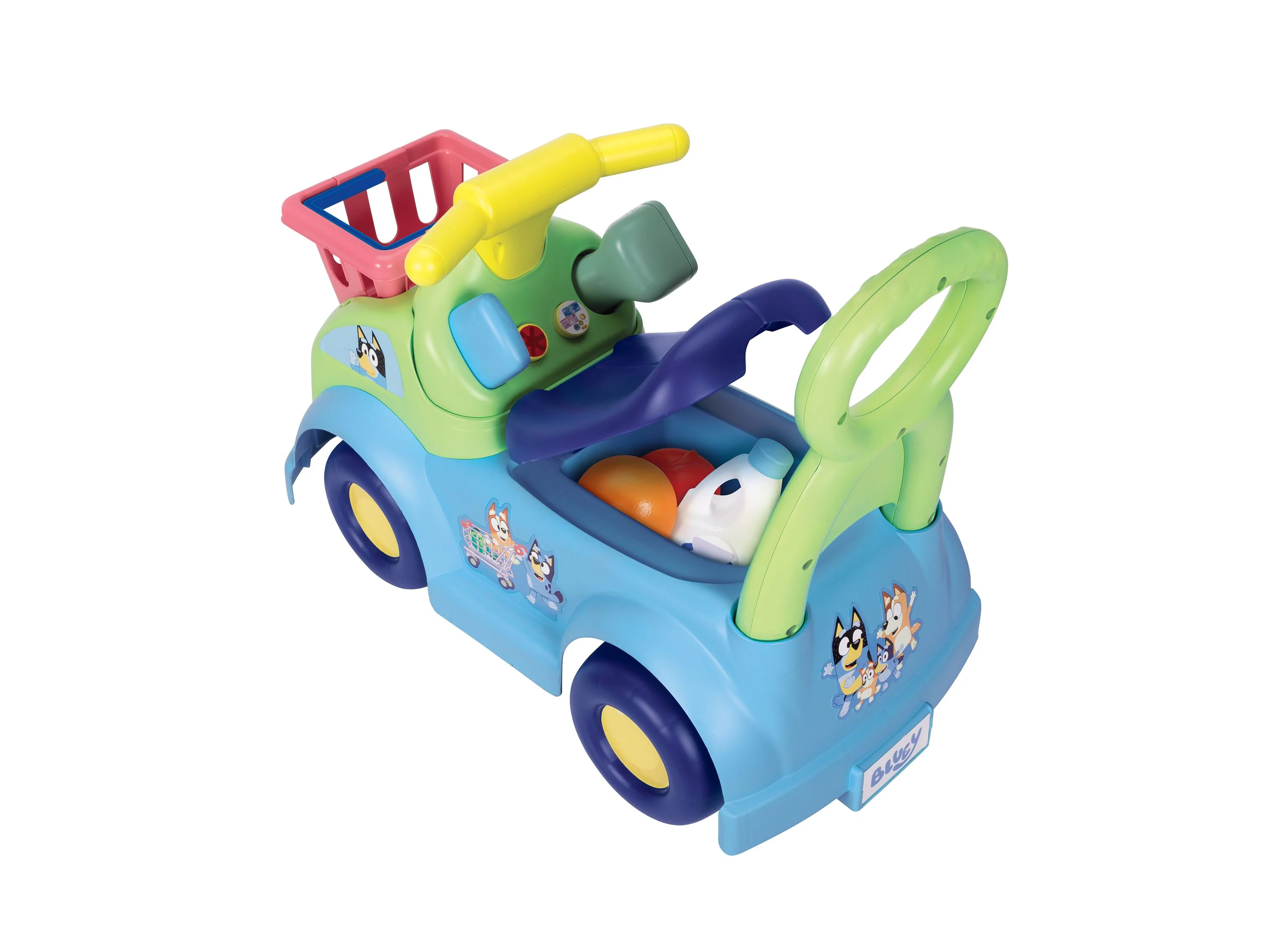 Bluey Shopping Cart Ride-On With Scanner And Grocery Accessories - Image 3