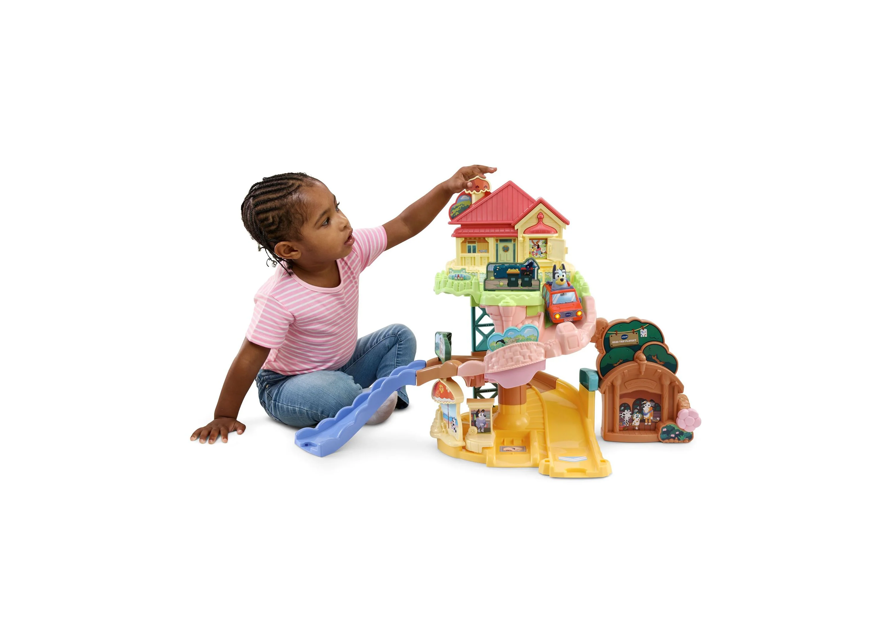 VTech Bluey Road Trip Interactive Playset - DJ Bluey Edition - Image 5