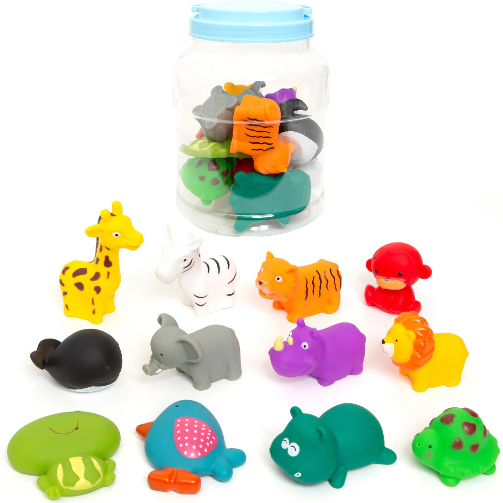 Boley Splash Zoo Safari: 12-Piece Bath Toy Bucket Set - Image 6