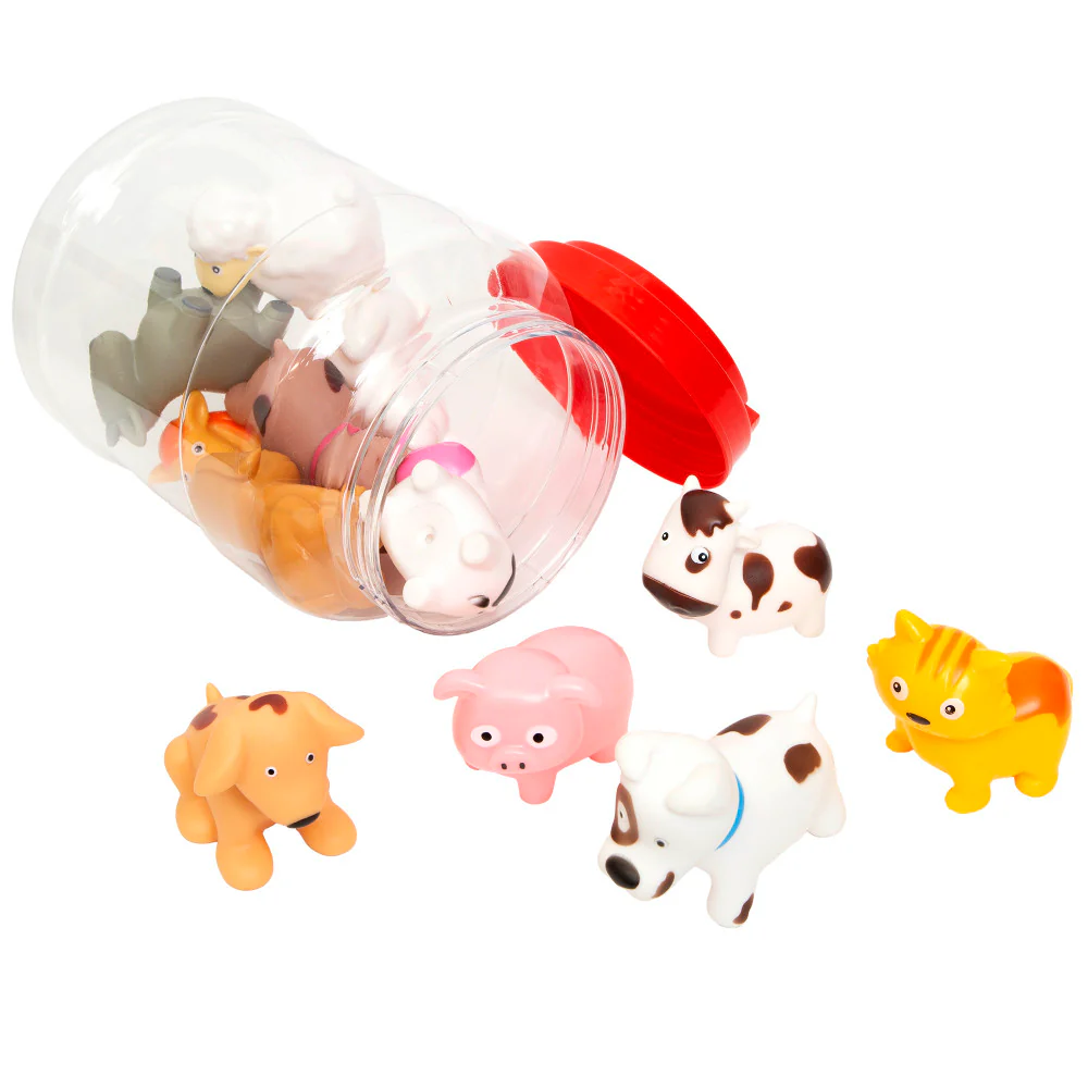 Boley Farm Animal Bath Toy Bucket - 12pc Water Play Set - Image 2