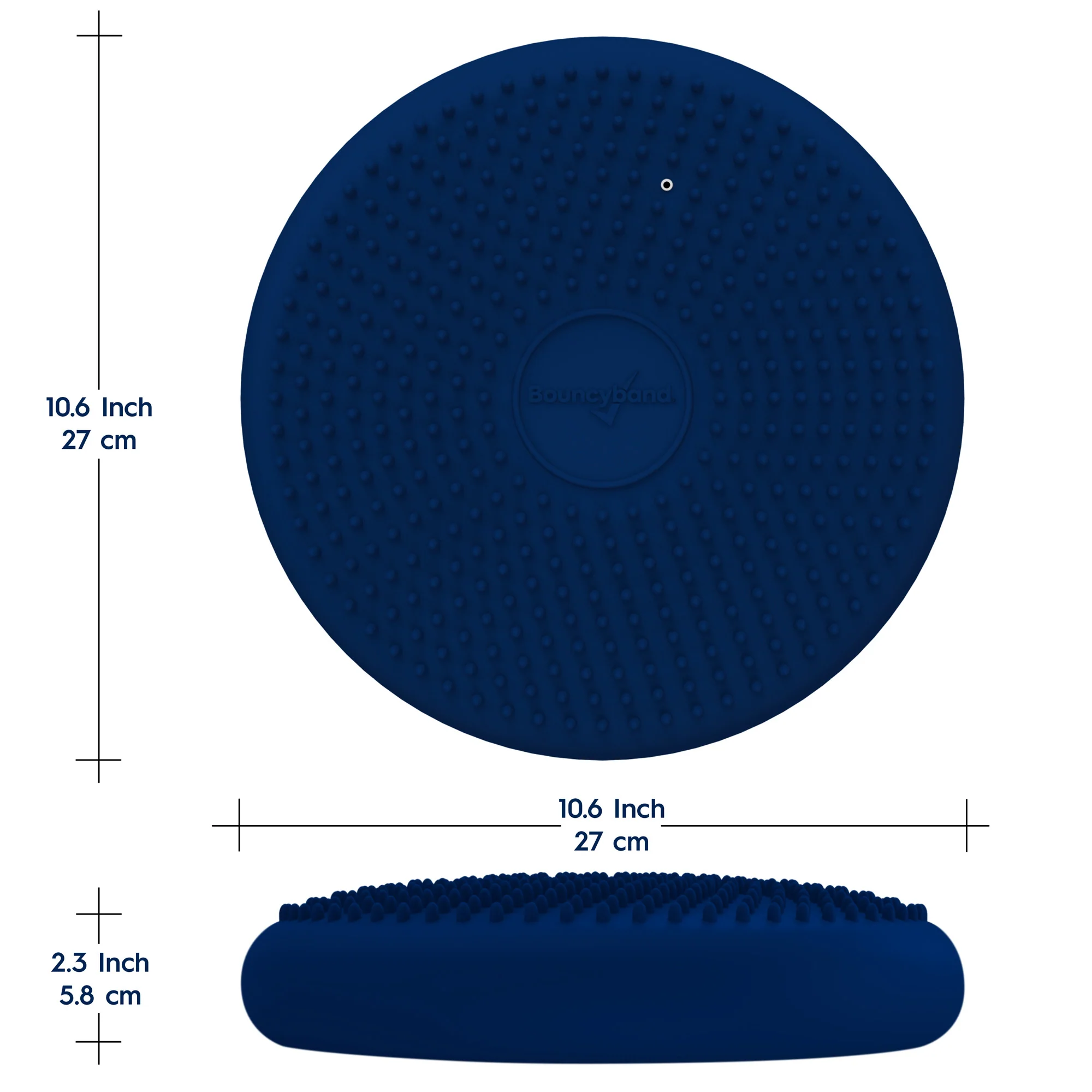 Bouncyband® Little Wiggle Antimicrobial Seat Cushion, Blue 10.75" - Image 3