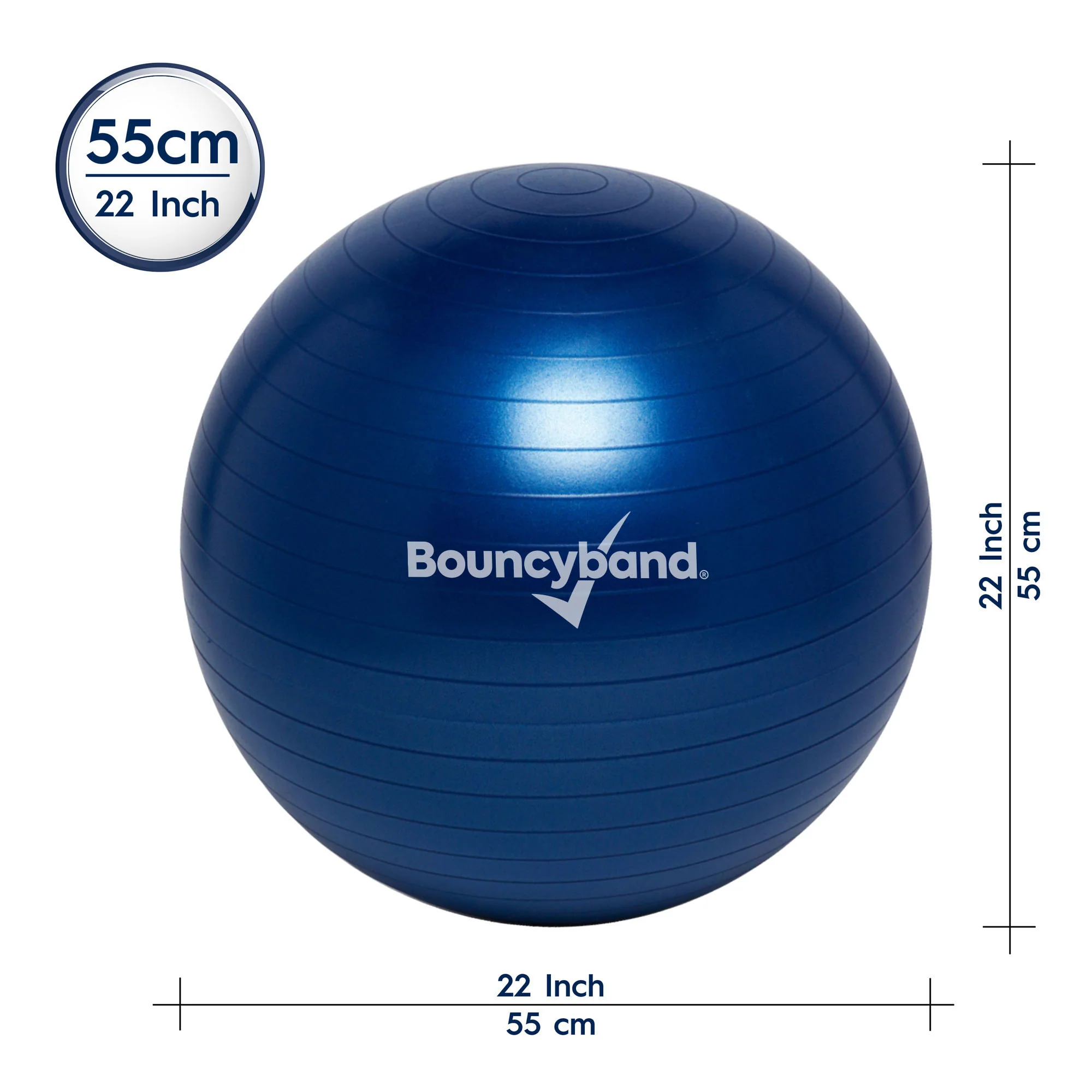 Bouncyband® Balance Ball, 55cm – Blue: Enhance Focus & Fitness! - Image 5