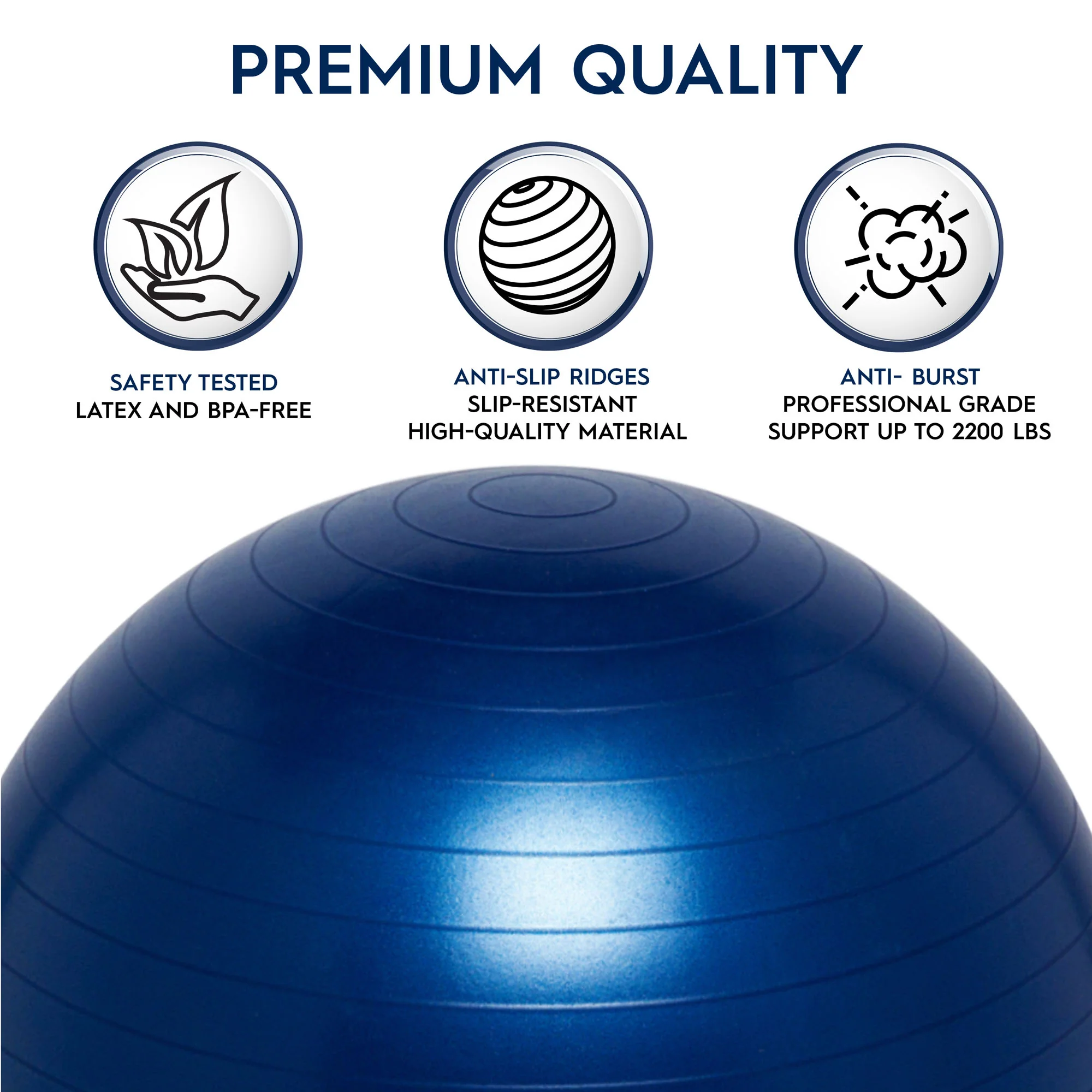 Bouncyband® Balance Ball, 55cm – Blue: Enhance Focus & Fitness! - Image 6