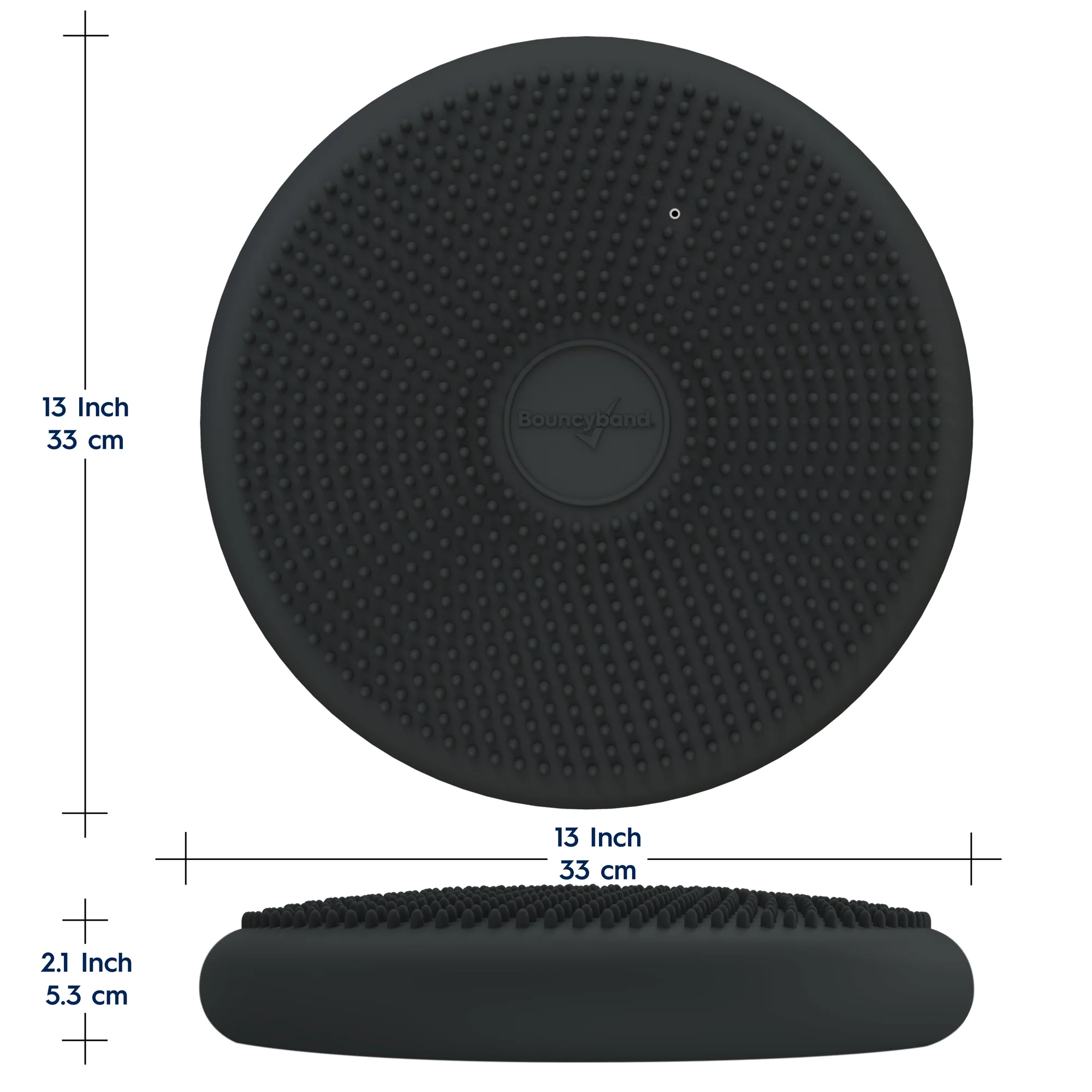 Bouncyband Big Wiggle Seat Sensory Cushion - Dark Gray - Image 4