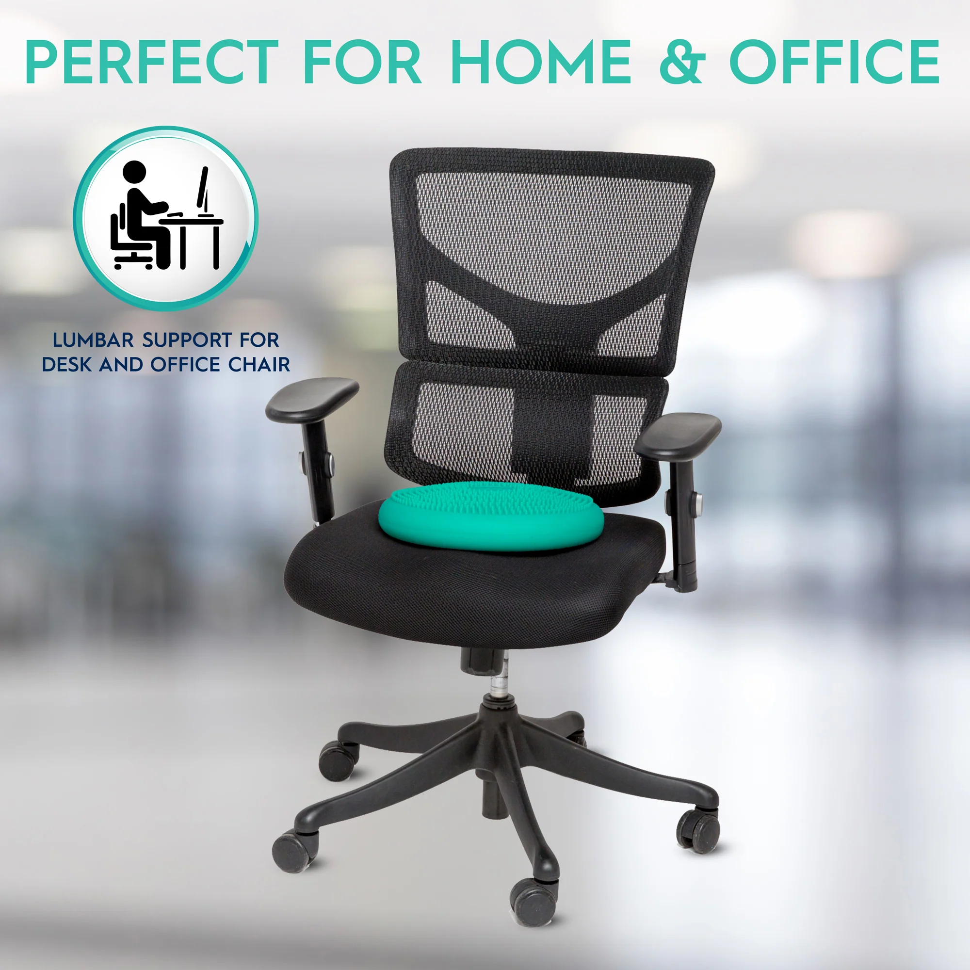 Bouncyband Big Wiggle Seat Sensory Cushion in Mint - Movement & Focus for Kids! - Image 7
