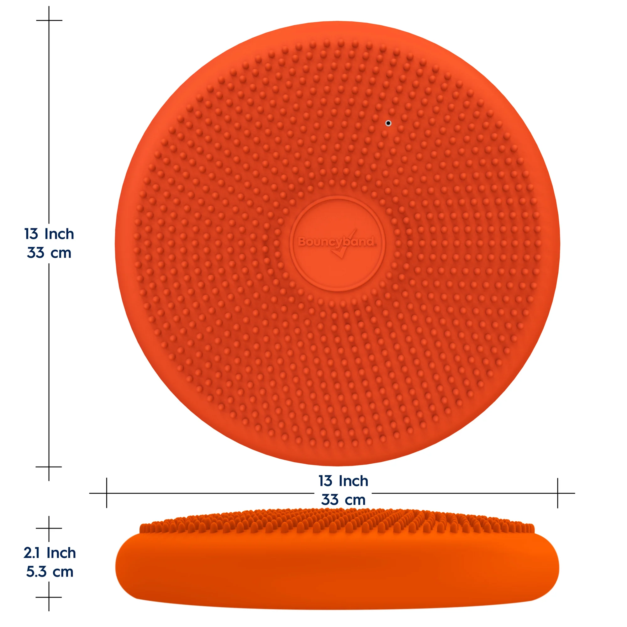 Bouncyband Big Wiggle Seat Sensory Cushion - Vibrant Orange - Image 4