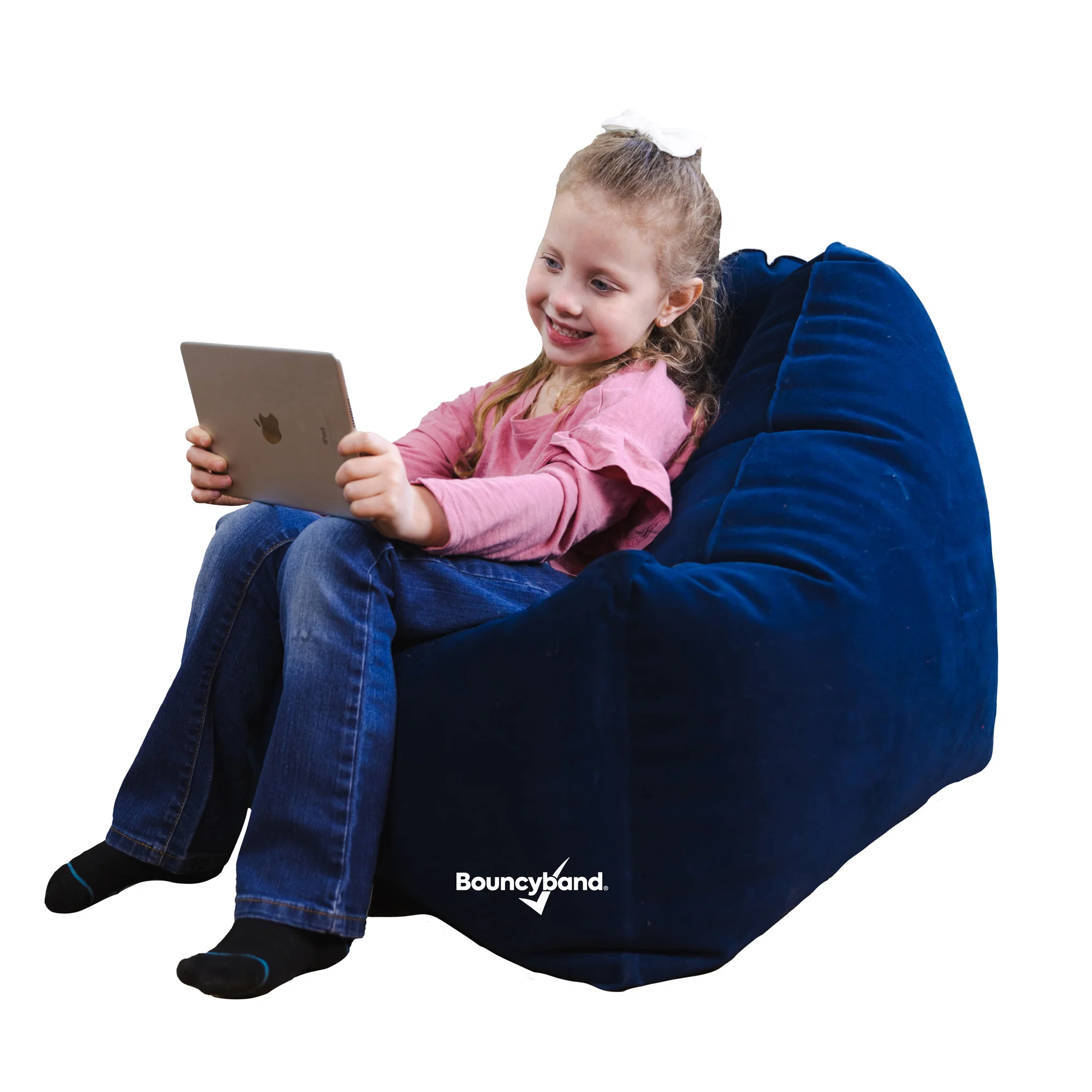 Bouncyband Comfy Cozy Peapod Inflatable Chair for Kids - Image 2
