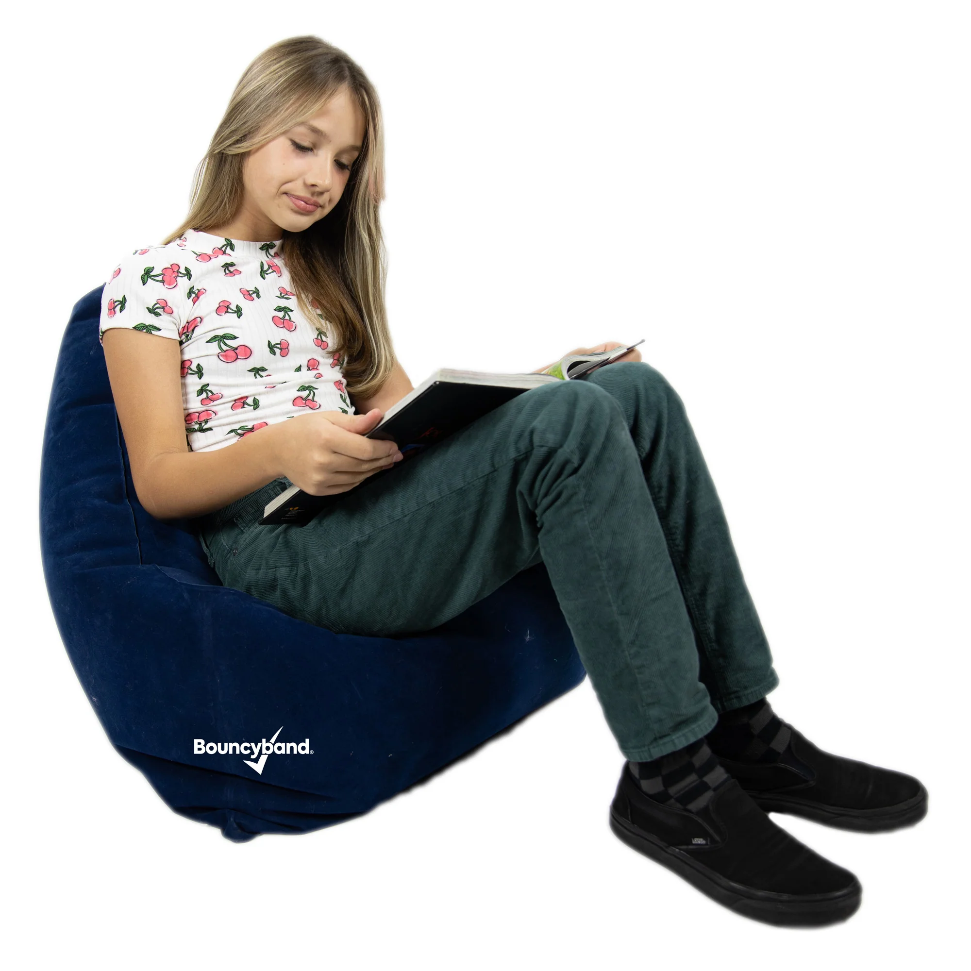 Bouncyband Comfy Cozy Peapod Inflatable Chair for Kids - Image 7