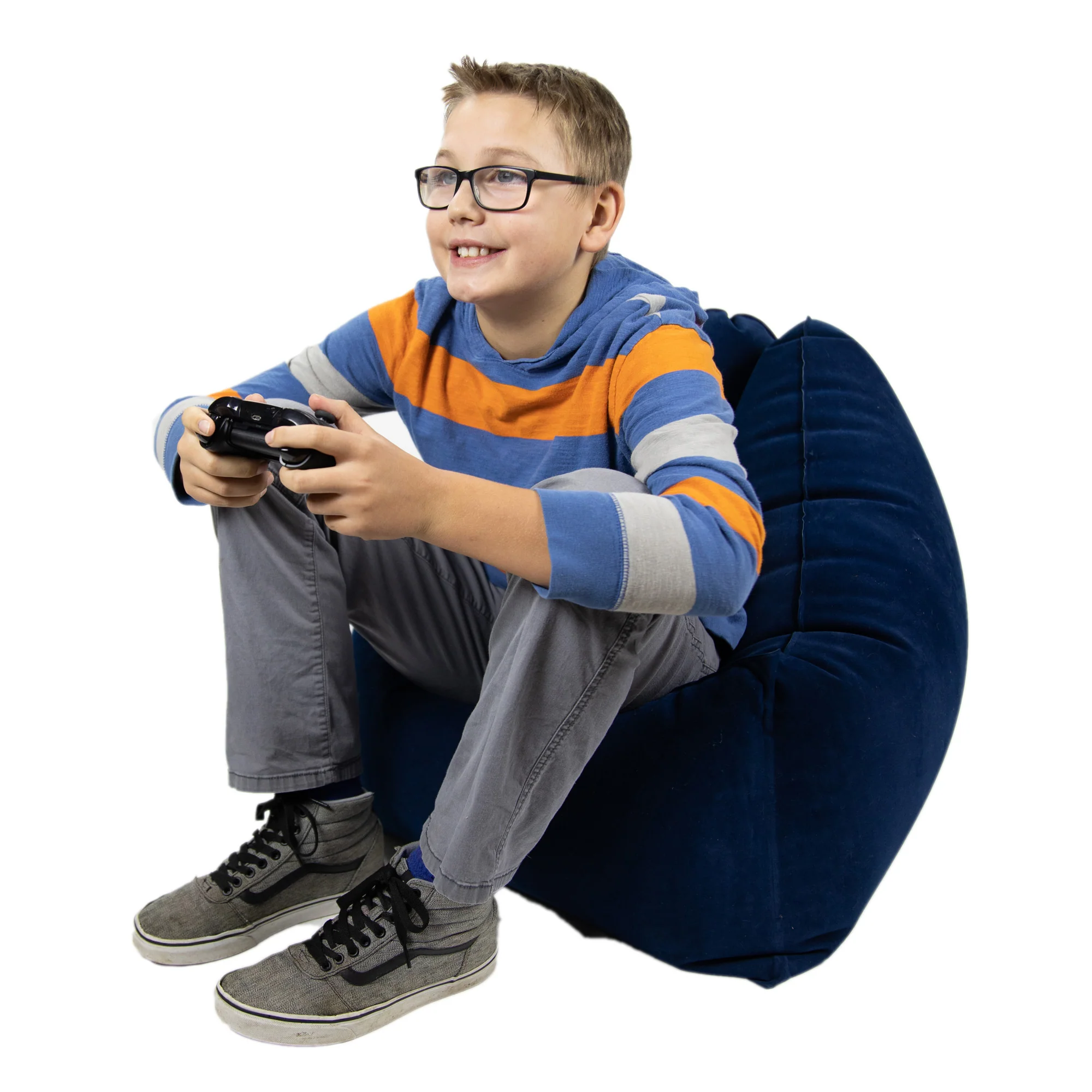 Bouncyband Comfy Cozy Peapod Inflatable Chair for Kids - Image 8