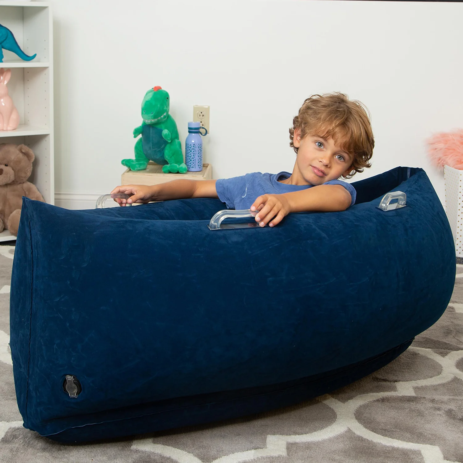 Bouncyband® Comfy Hugging Peapod Sensory Pod for Kids, 48 Inch - Blue - Image 5