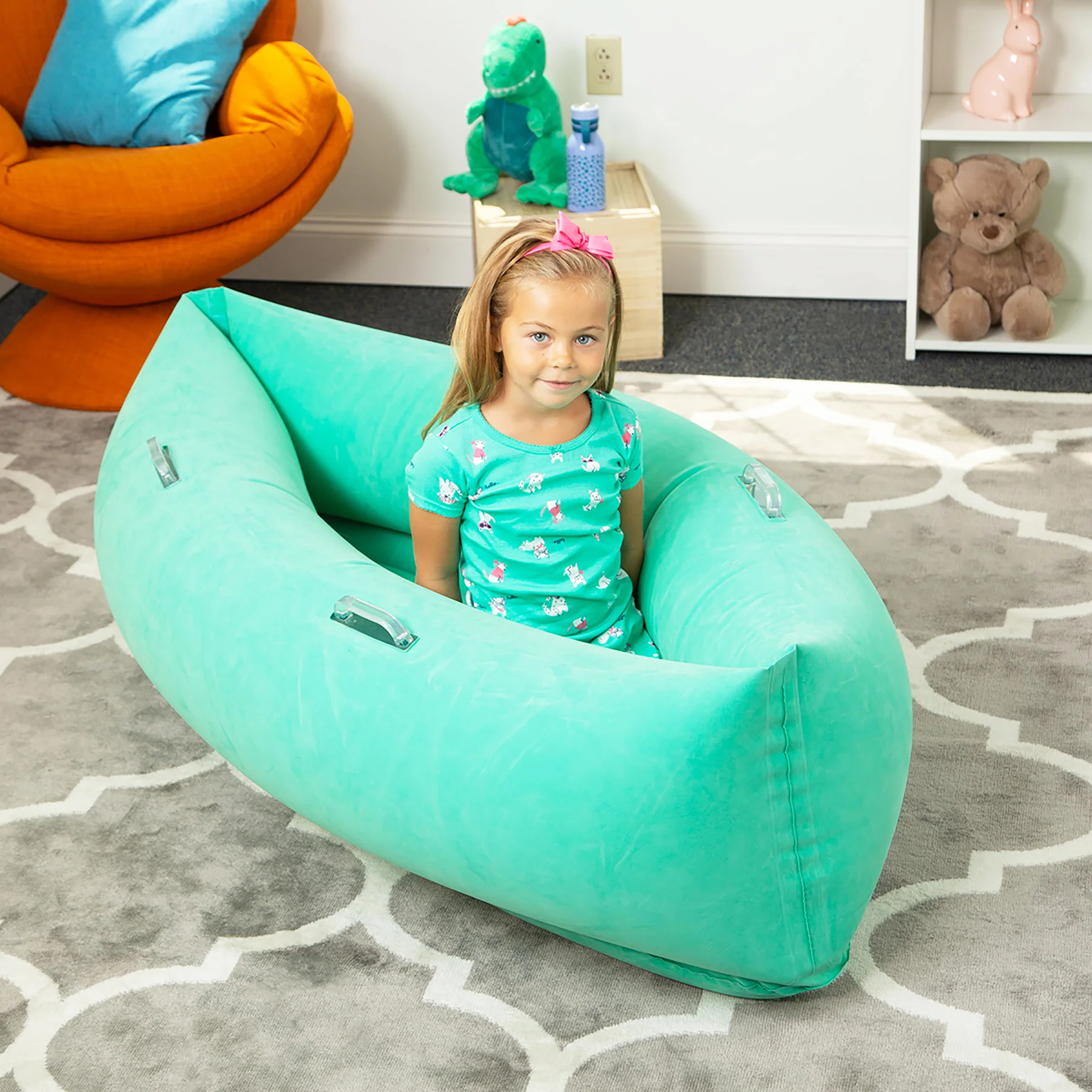 Bouncyband Comfy Hugging Peapod Sensory Pod for Kids, Green - Image 3