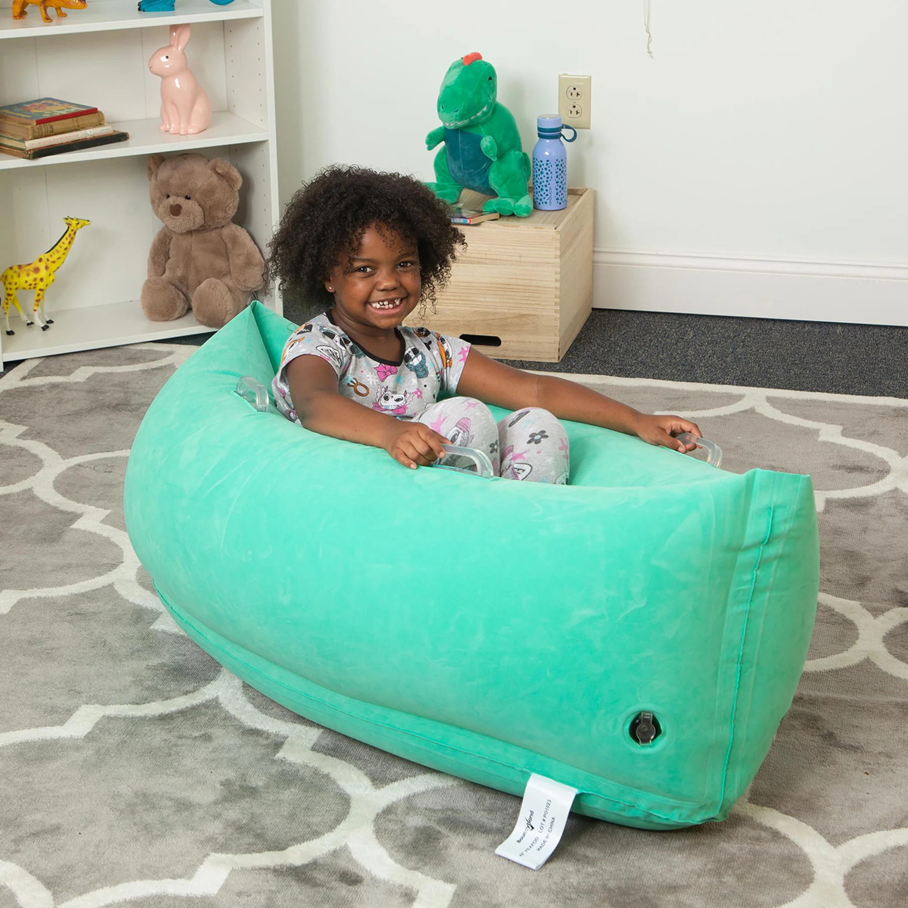 Bouncyband Comfy Hugging Peapod Sensory Pod for Kids, Green - Image 4