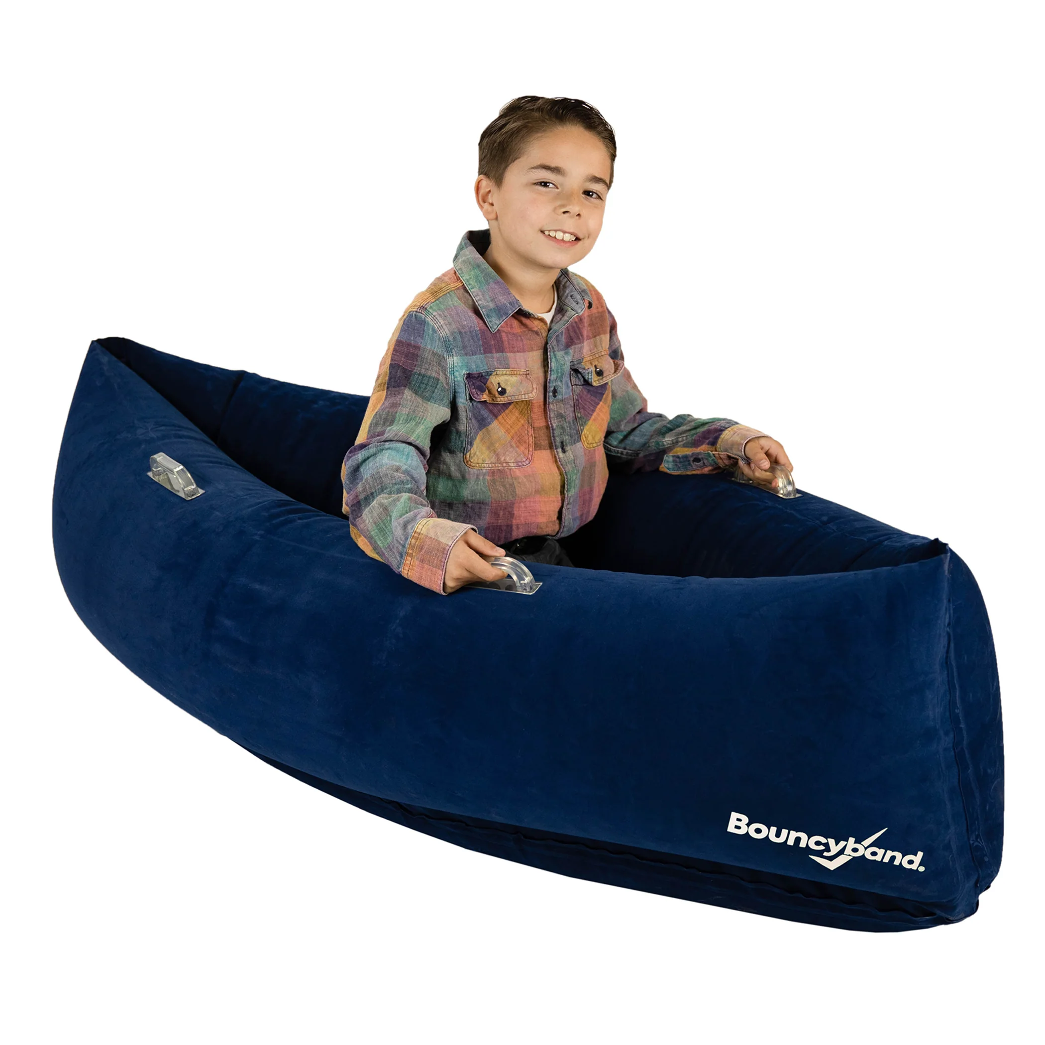Bouncyband Comfy Hugging Peapod Sensory Pod for Kids, 60", Blue - Image 3