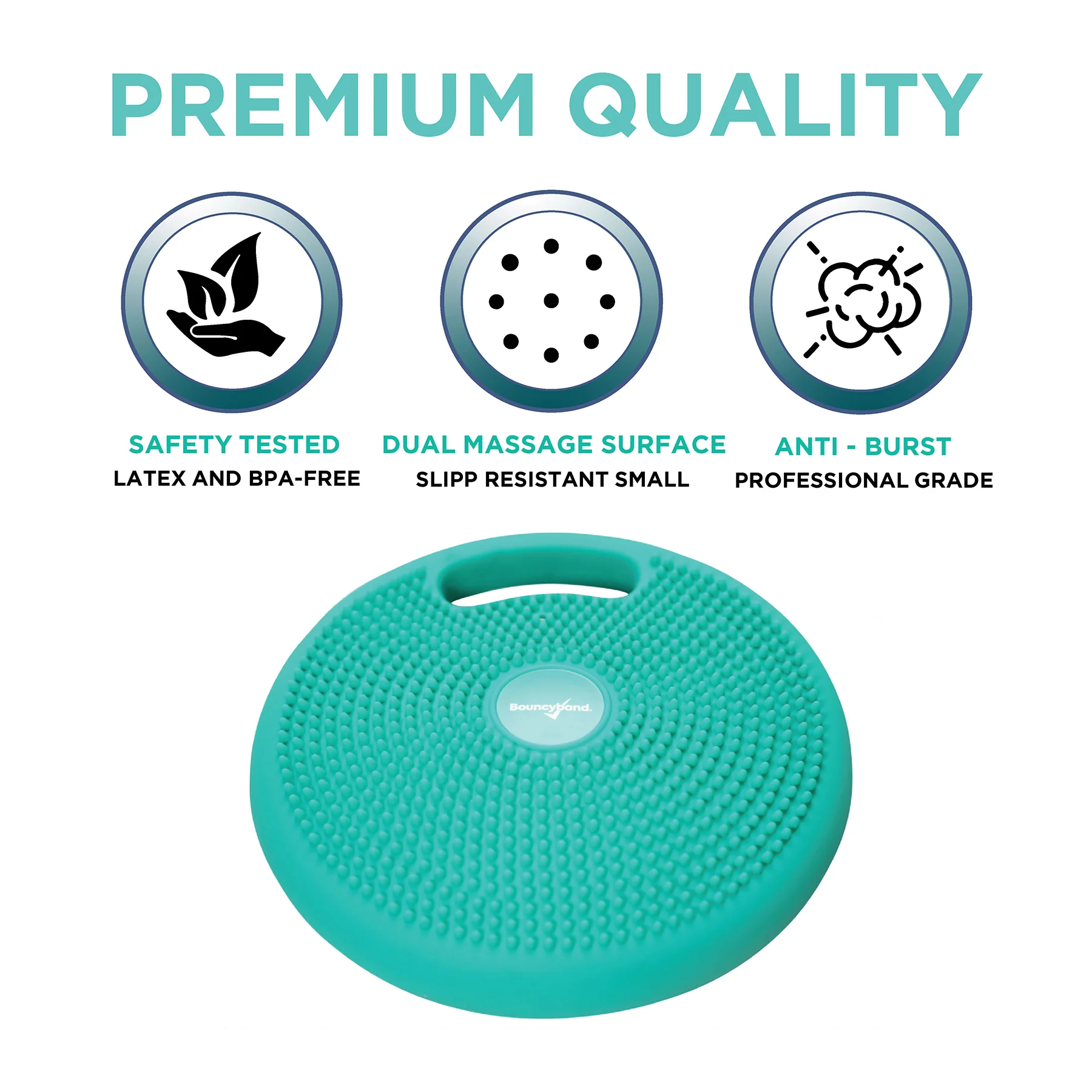 Bouncyband Portable Wiggle Seat Sensory Cushion, Energizing Green - Image 3