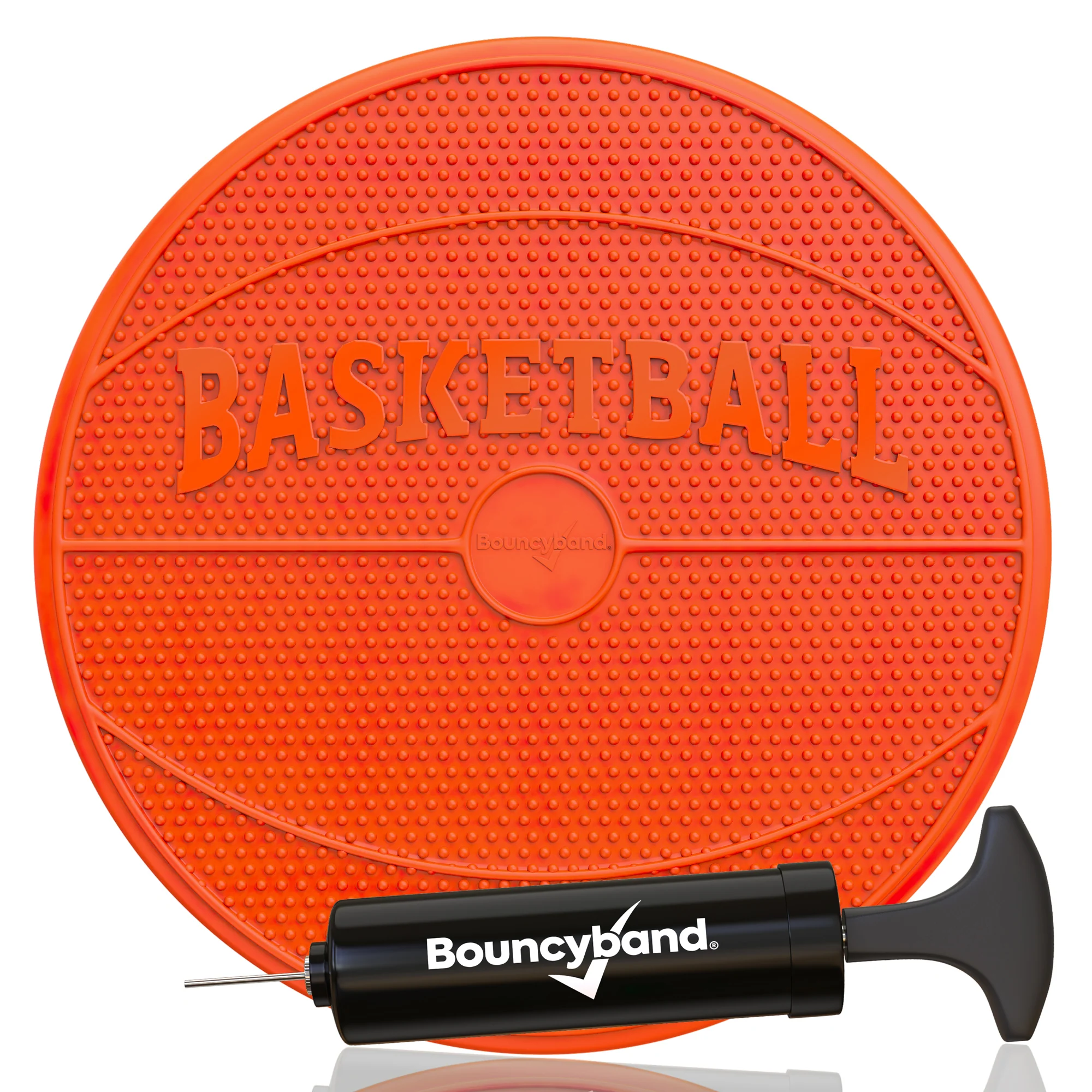 Bouncyband Wiggle Seat Sensory Cushion - Orange Basketball Design - Image 5