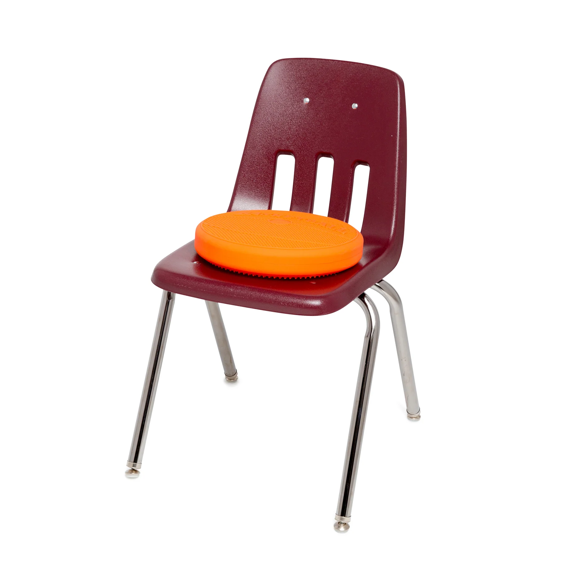 Bouncyband Wiggle Seat Sensory Cushion - Orange Basketball Design - Image 7