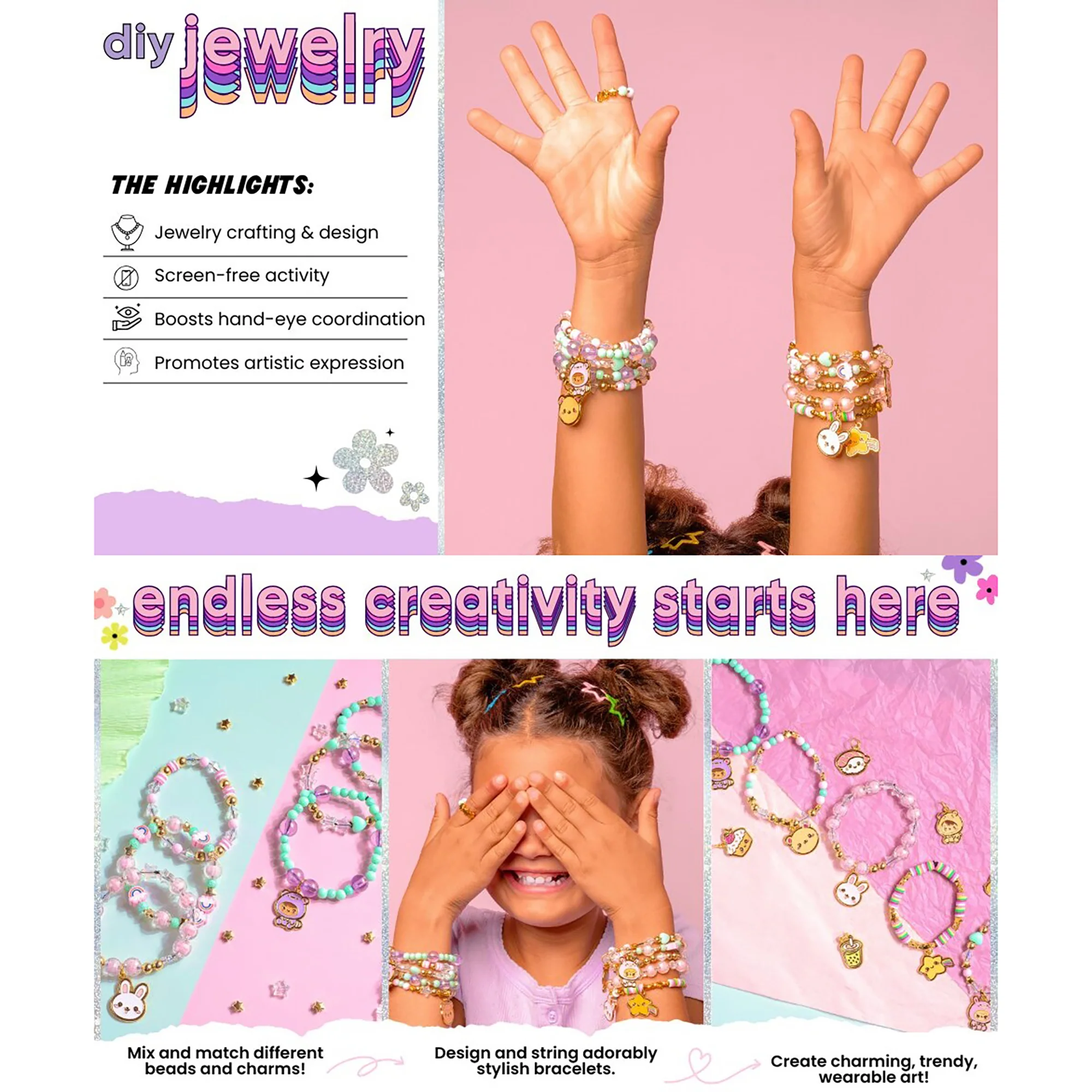 Fashion Angels Kawaii Cuties Bracelet Design Kit With 10 Charms - Image 5
