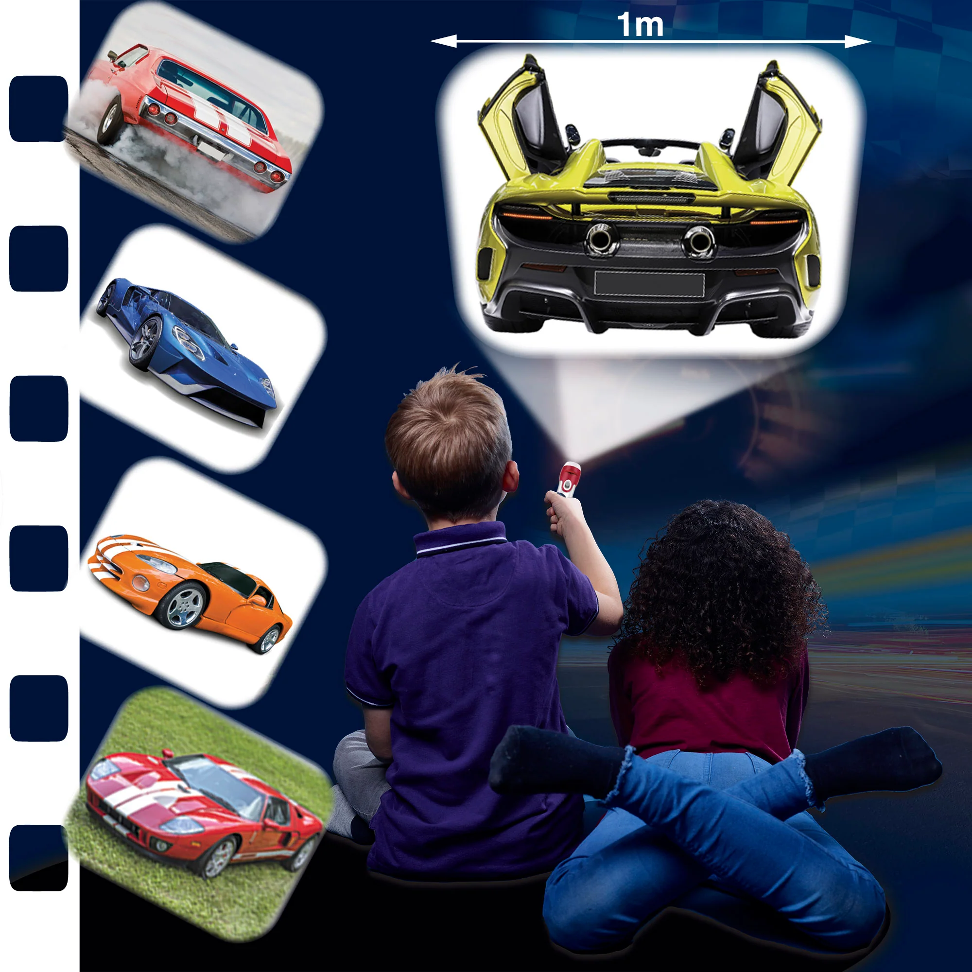Brainstorm Toys Fast Cars Torch & Projector - Compact LED, Colorful Imagery - Age 3+ - Image 5