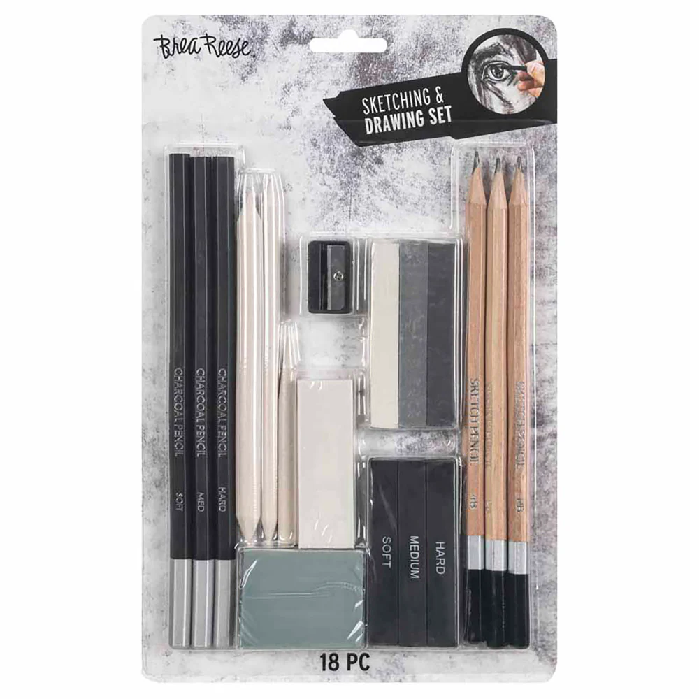 Brea Reese Beginners Sketch & Draw Set - 18pc Art Kit