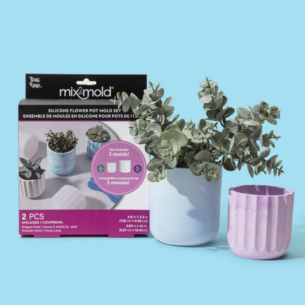 Brea Reese Mix2Mold Planter Creation Kit - 2 Silicone Molds - Image 2