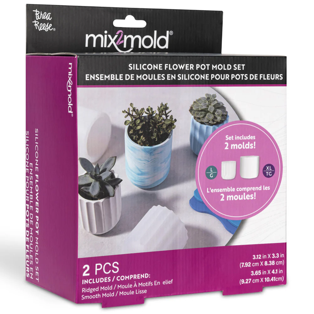 Brea Reese Mix2Mold Planter Creation Kit - 2 Silicone Molds - Image 4