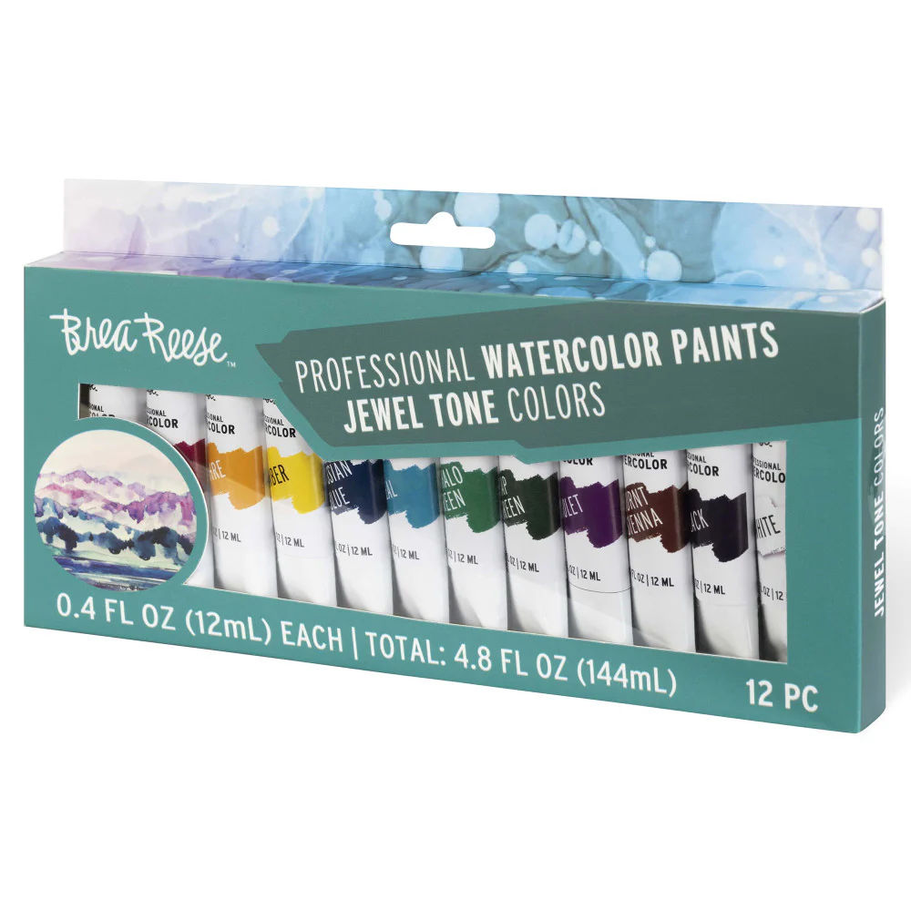 Brea Reese Professional Watercolor Set - Jewel Tones, 12 Vibrant Tubes - Image 2