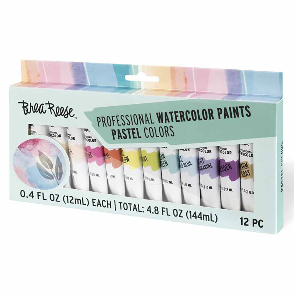Brea Reese Professional Pastel Watercolor Set - 12 Vibrant Tubes - Image 4