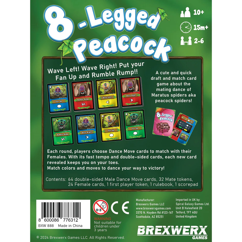 Brexwerx 8-Legged Peacock Drafting & Matching Card Game, Ages 10+ - Image 2