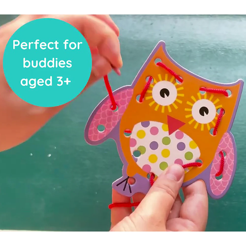 Buddy & Barney Alphabet Lacing Cards - Educational Threading Set - 52pc - Image 9