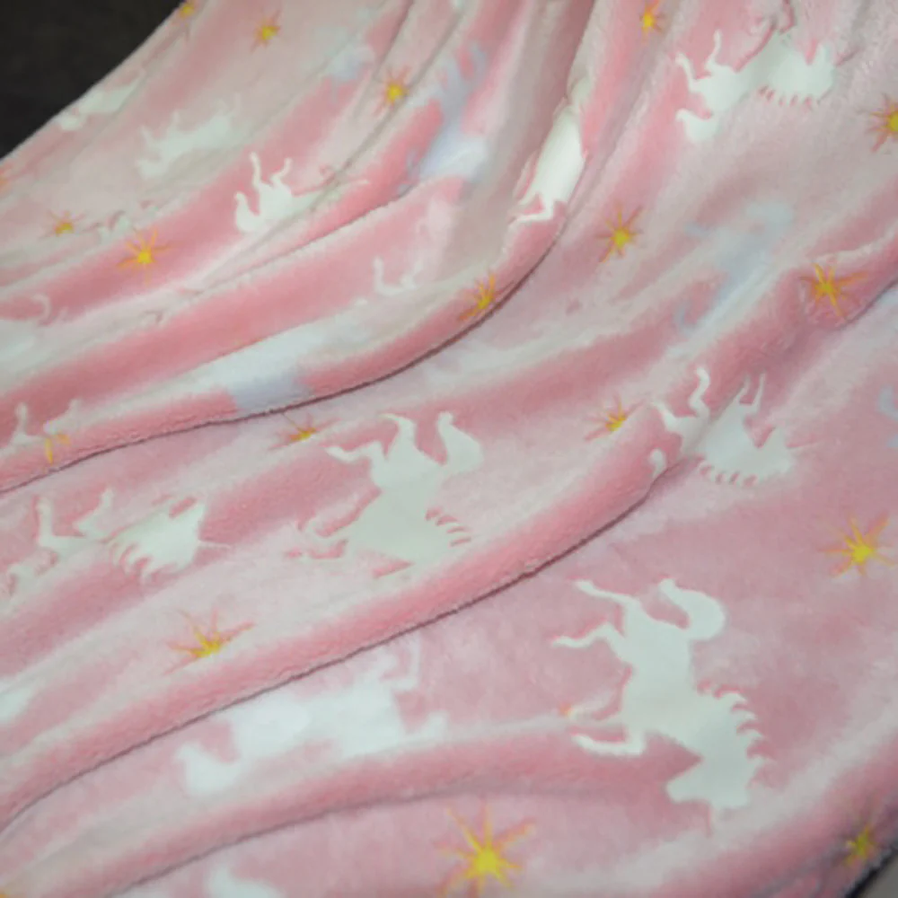 Buddy & Barney Majestic Glow-In-The-Dark Unicorn Blanket - Image 4