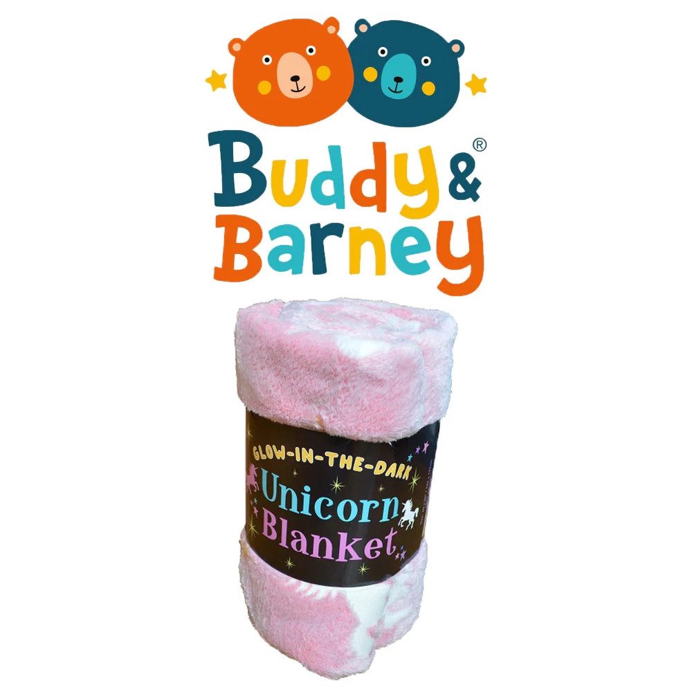 Buddy & Barney Majestic Glow-In-The-Dark Unicorn Blanket - Image 6