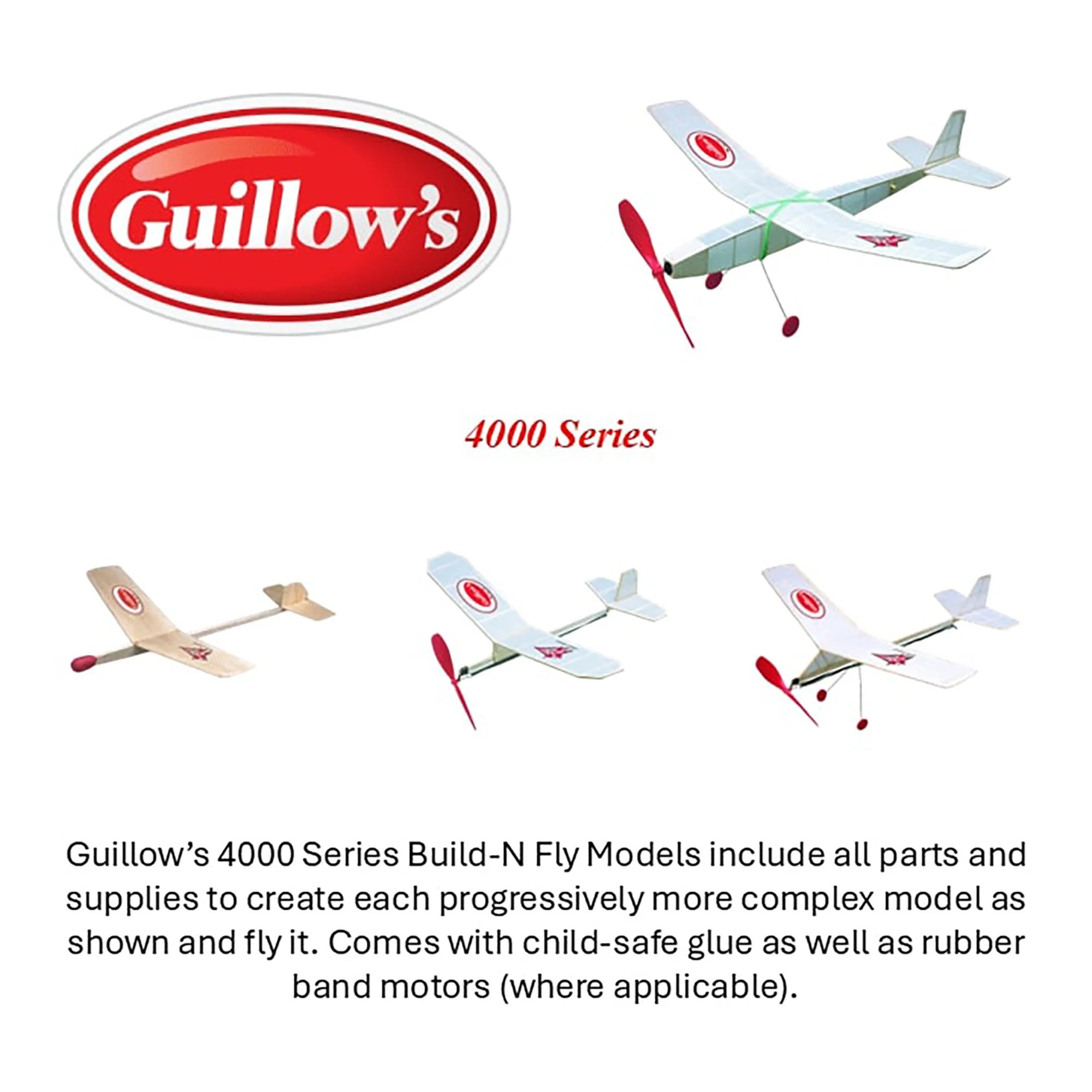 Guillow's Cadet STEM Balsa Wood Model Airplane Building Kit - Level 2 - Image 4