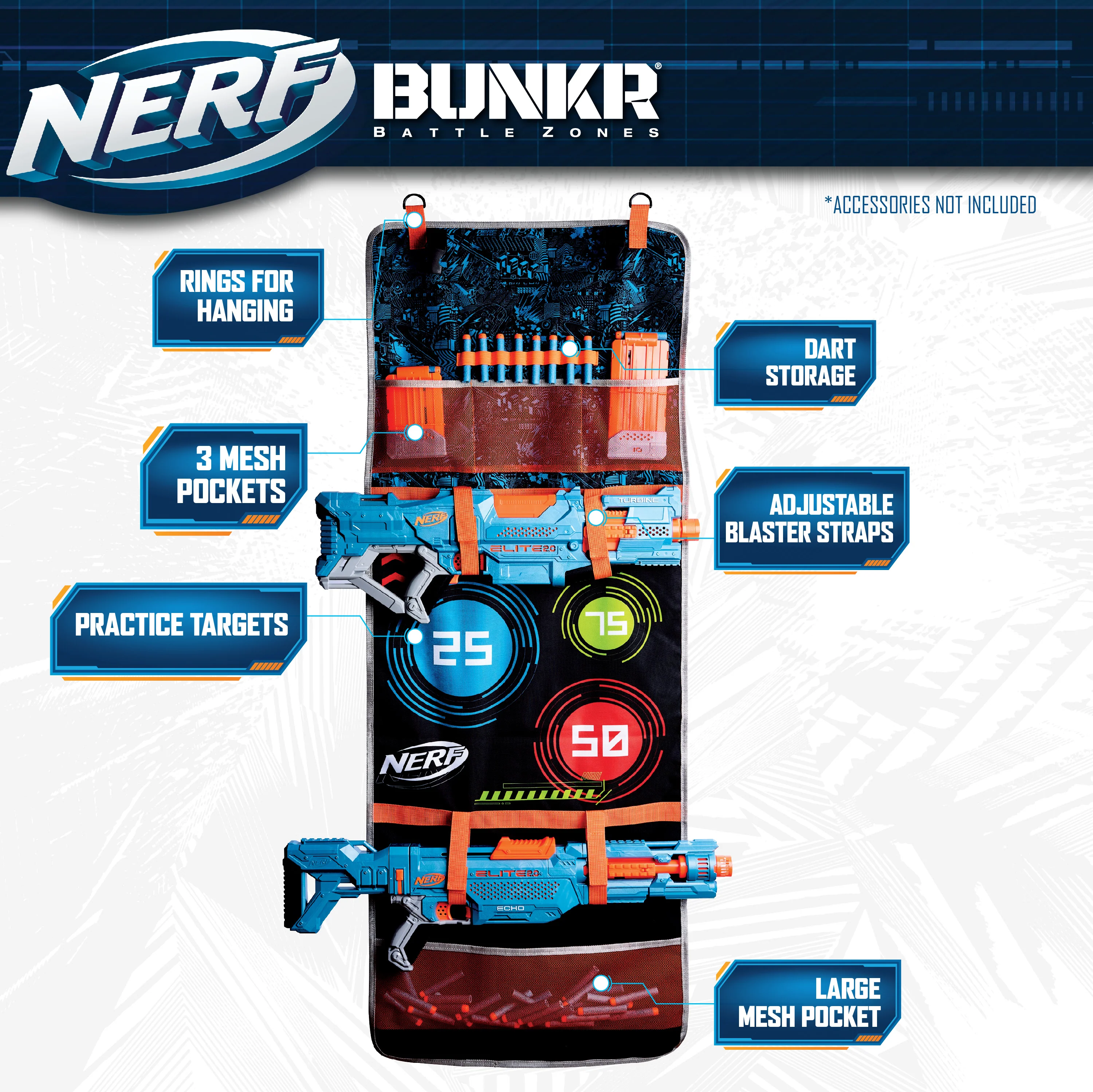 Bunkr Battle Zones Nerf Stow & Go Clash Cache - Organizer - Image 2