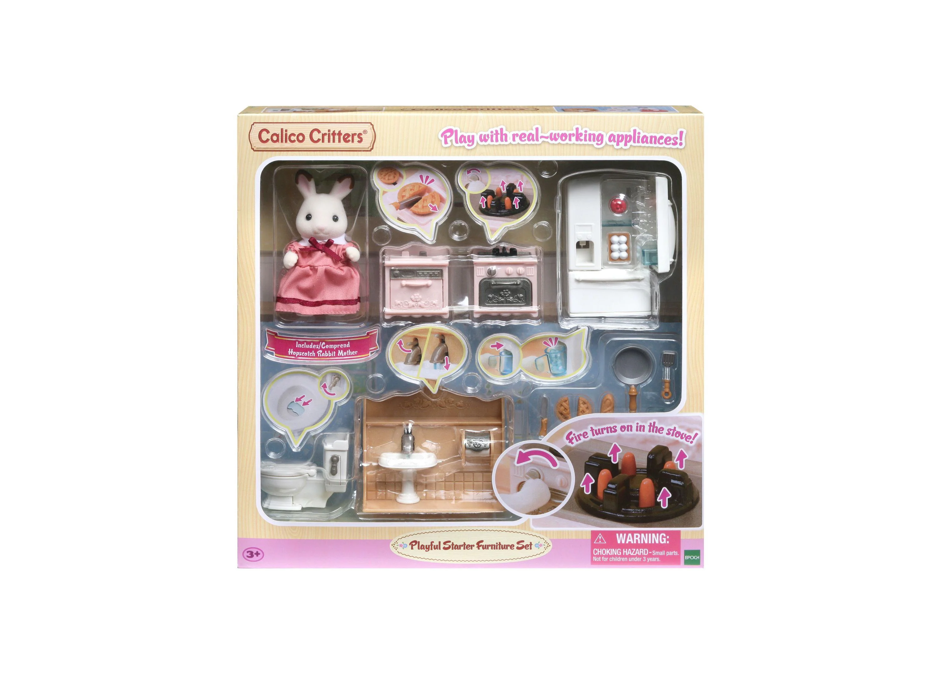 Calico Critters Playful Starter Furniture Set with Rabbit Mother & Interactive Features - Image 5