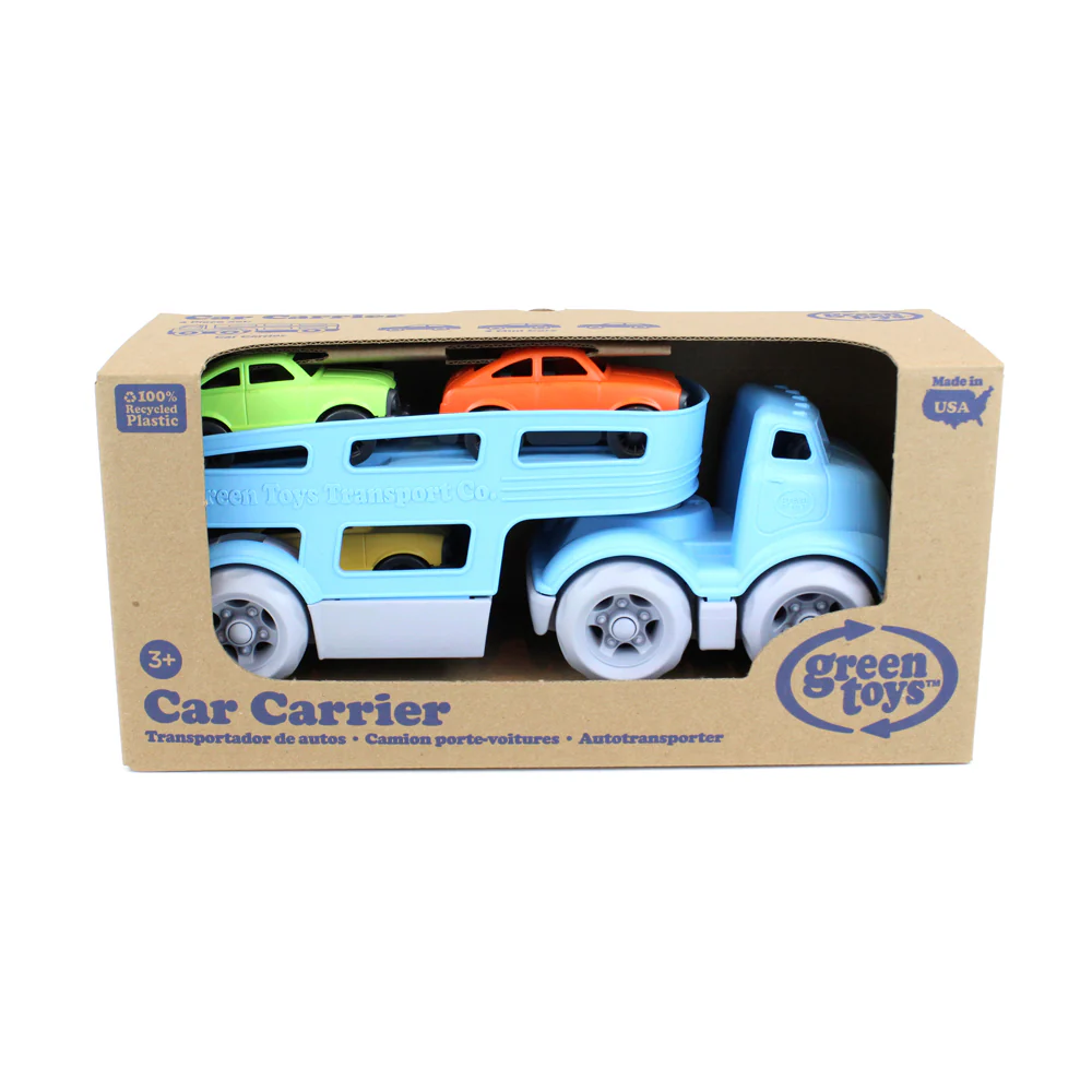 Green Toys Eco-Friendly Car Carrier with 3 Mini Cars Set - Image 2