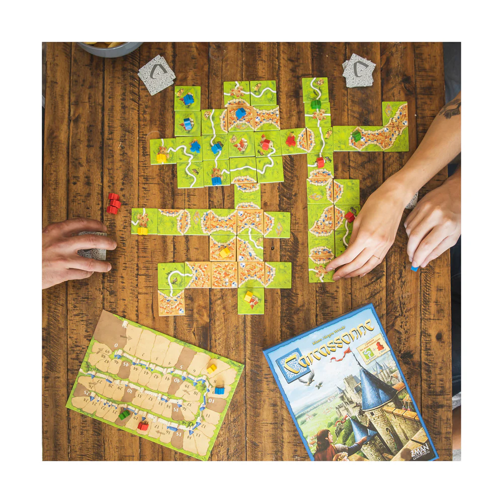 Carcassonne Strategy Board Game with The River and The Abbot Expansions - Image 8