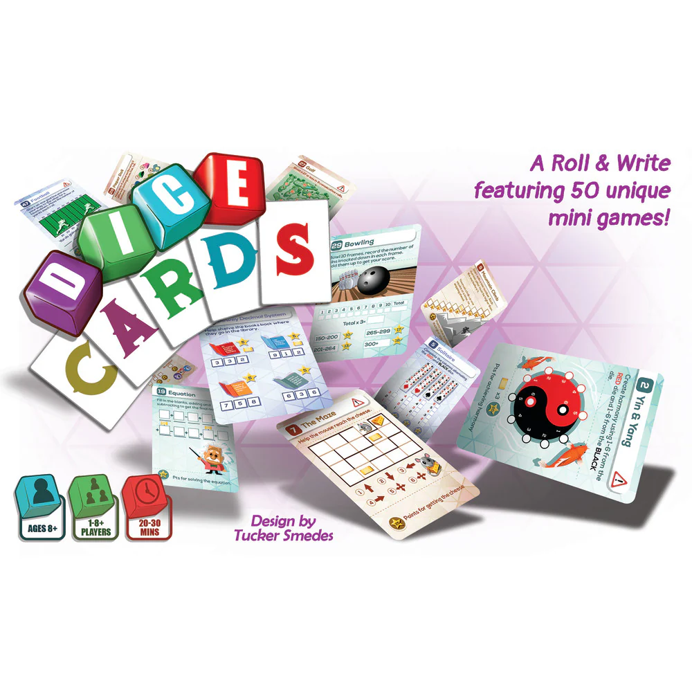 CardLords Dice Cards: 50 Roll & Write Mini Games, Ages 8+ - Image 3